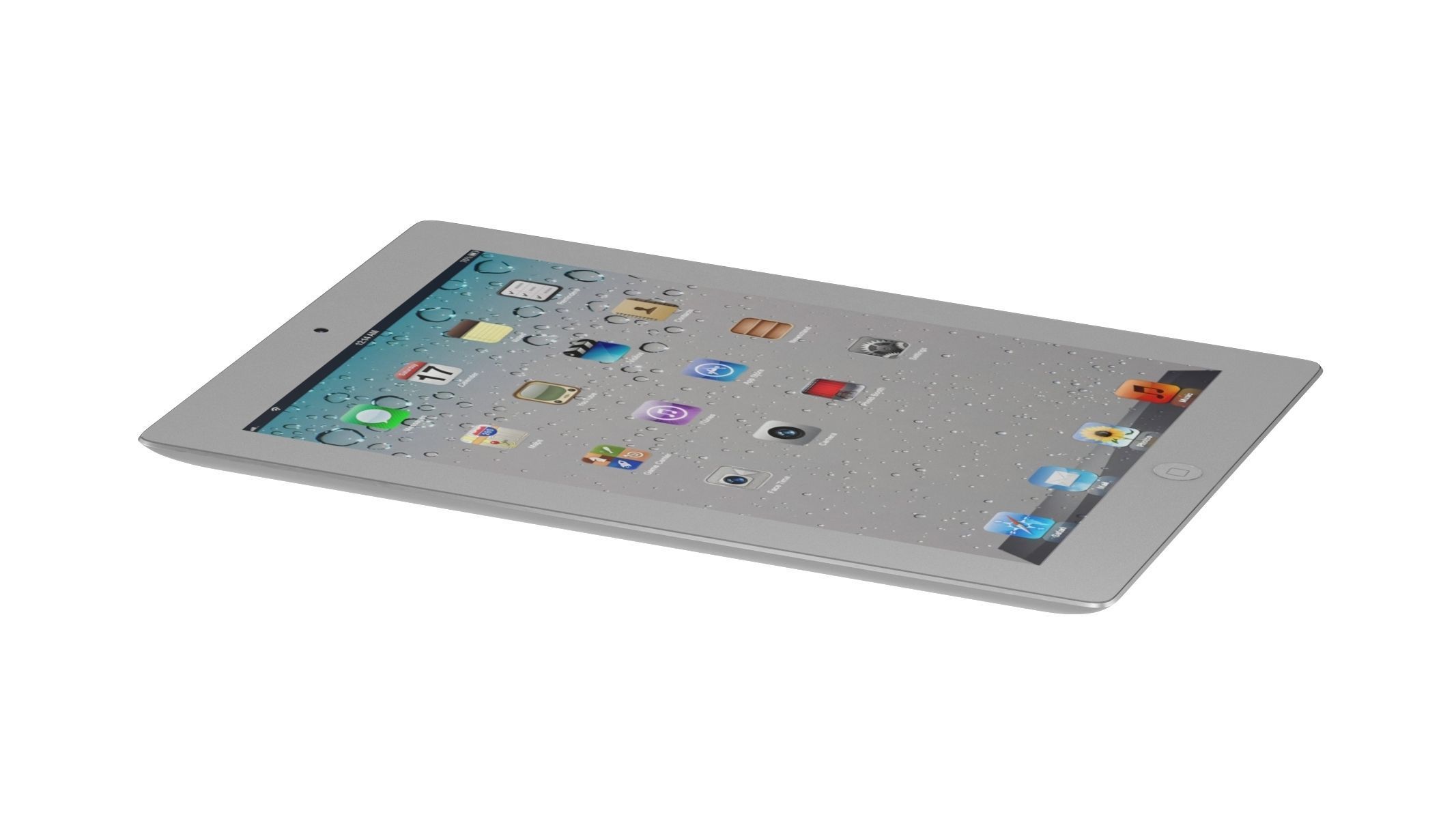 Apple Ipad 2 White 3D model_4