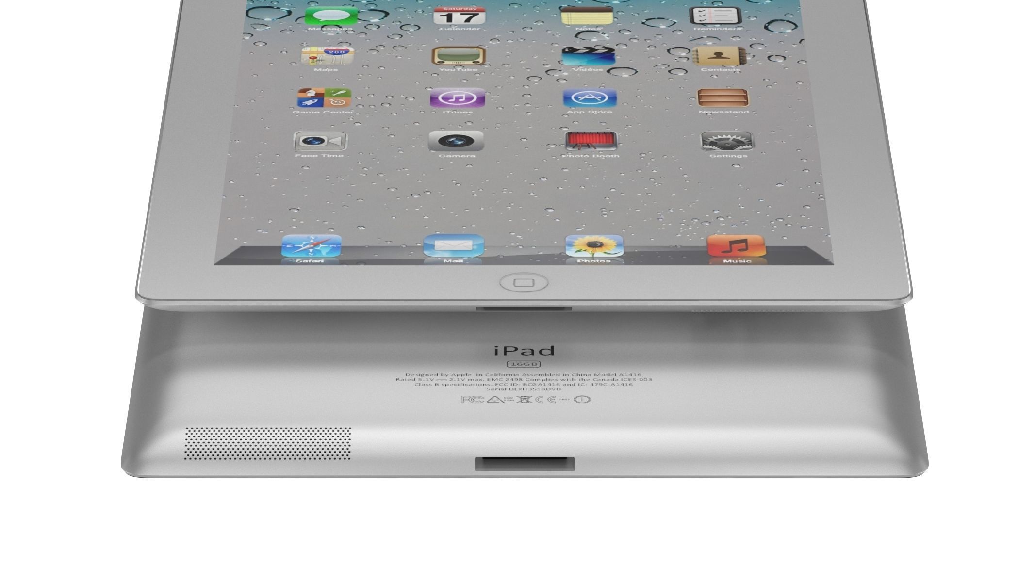 Apple Ipad 2 White 3D model_9