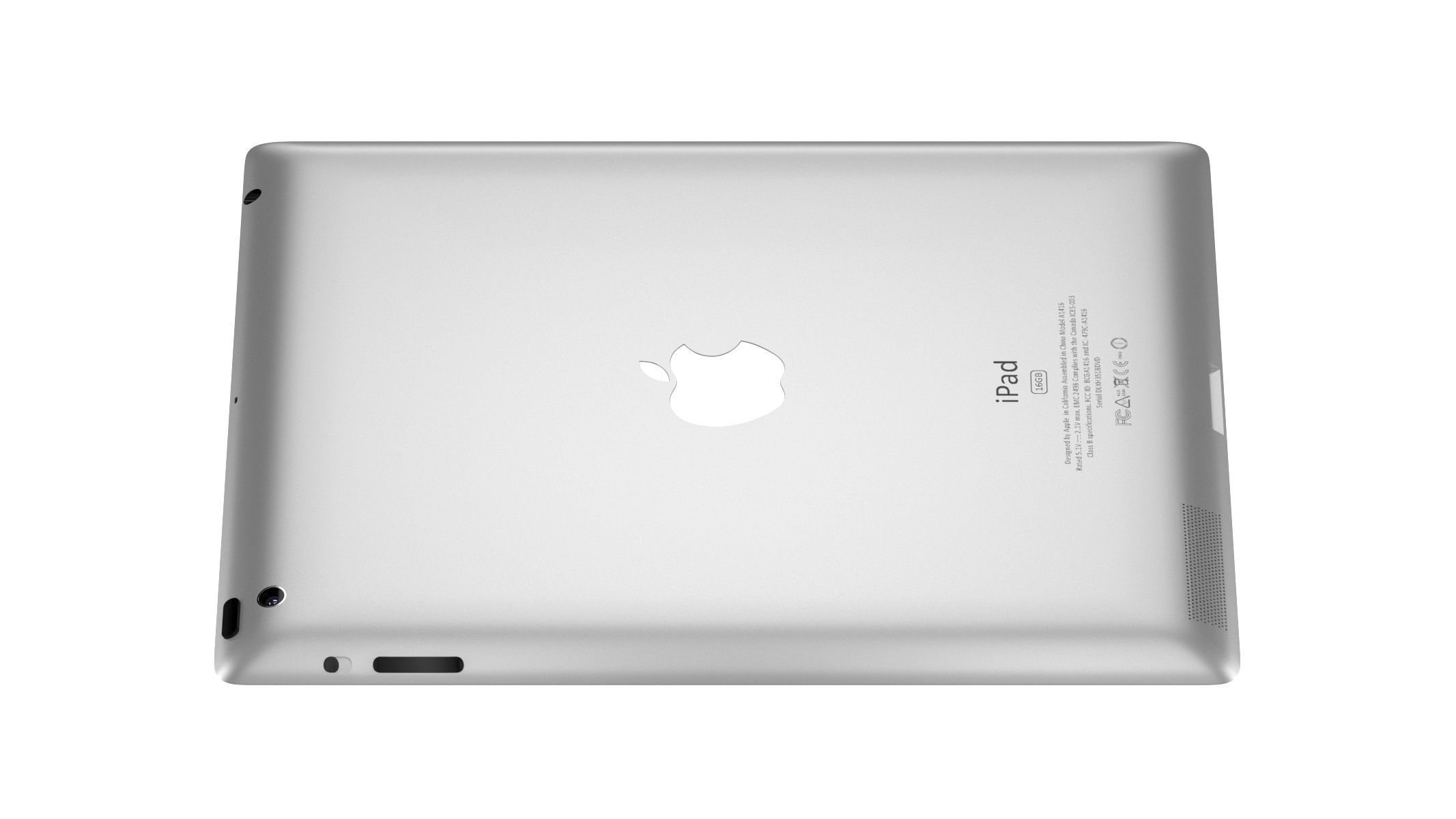 Apple Ipad 2 White 3D model_2