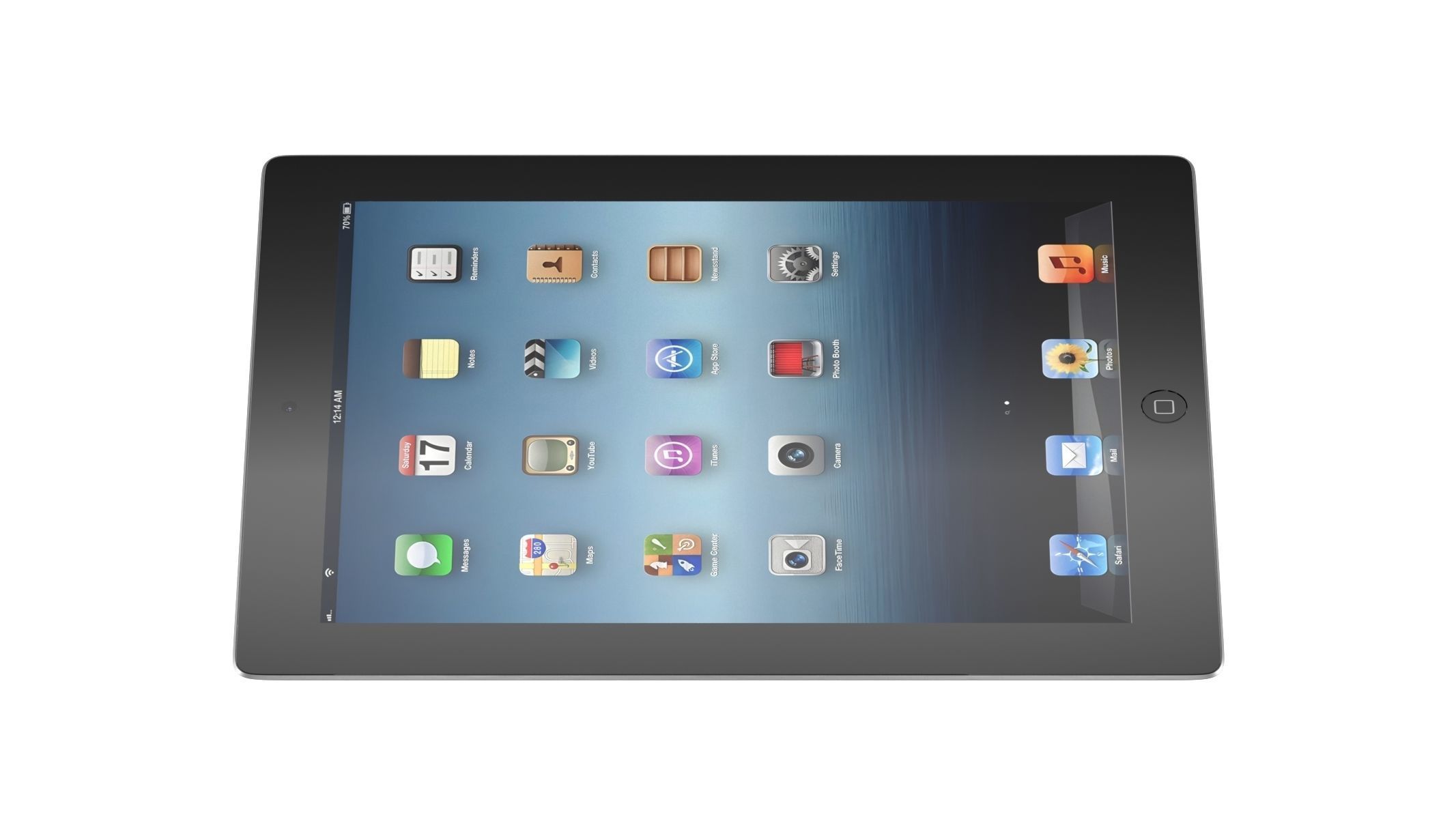 Apple iPad 3 Black 3D model_3