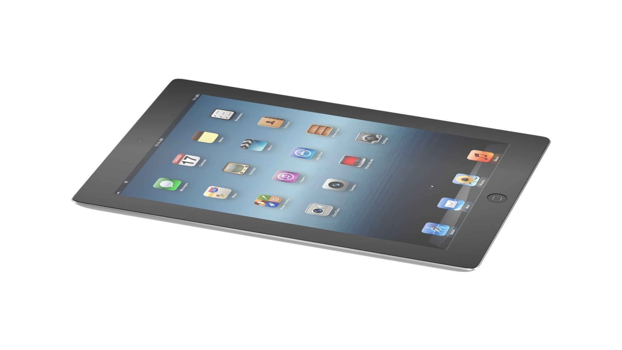 Apple iPad 3 Black 3D model_4