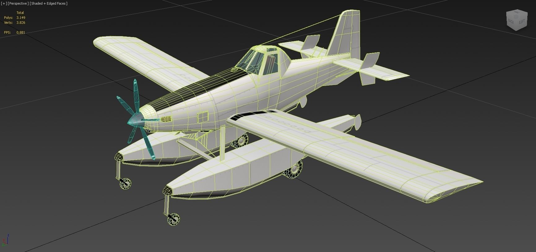 Airtractor AT-802F FIREBOSS Scenery Static Low Poly Low-poly 3D model_6