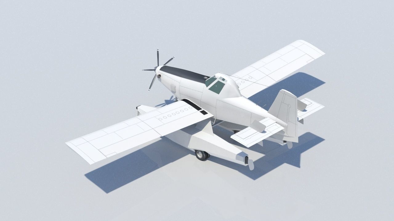 Airtractor AT-802F FIREBOSS Scenery Static Low Poly Low-poly 3D model_1