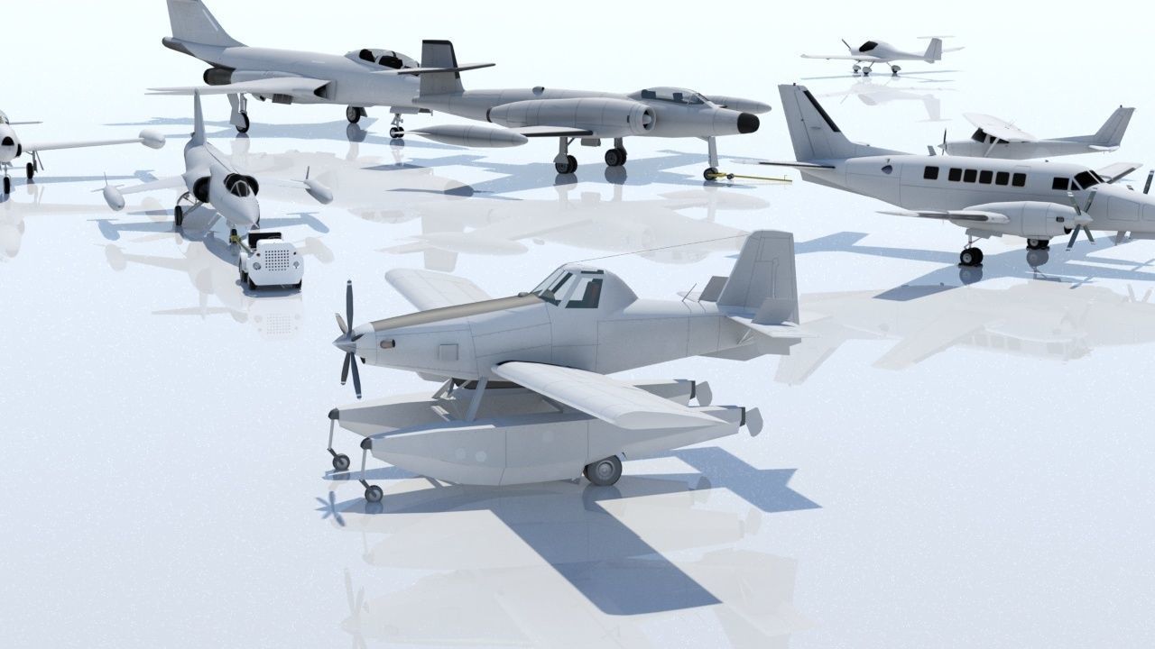 Airtractor AT-802F FIREBOSS Scenery Static Low Poly Low-poly 3D model_4