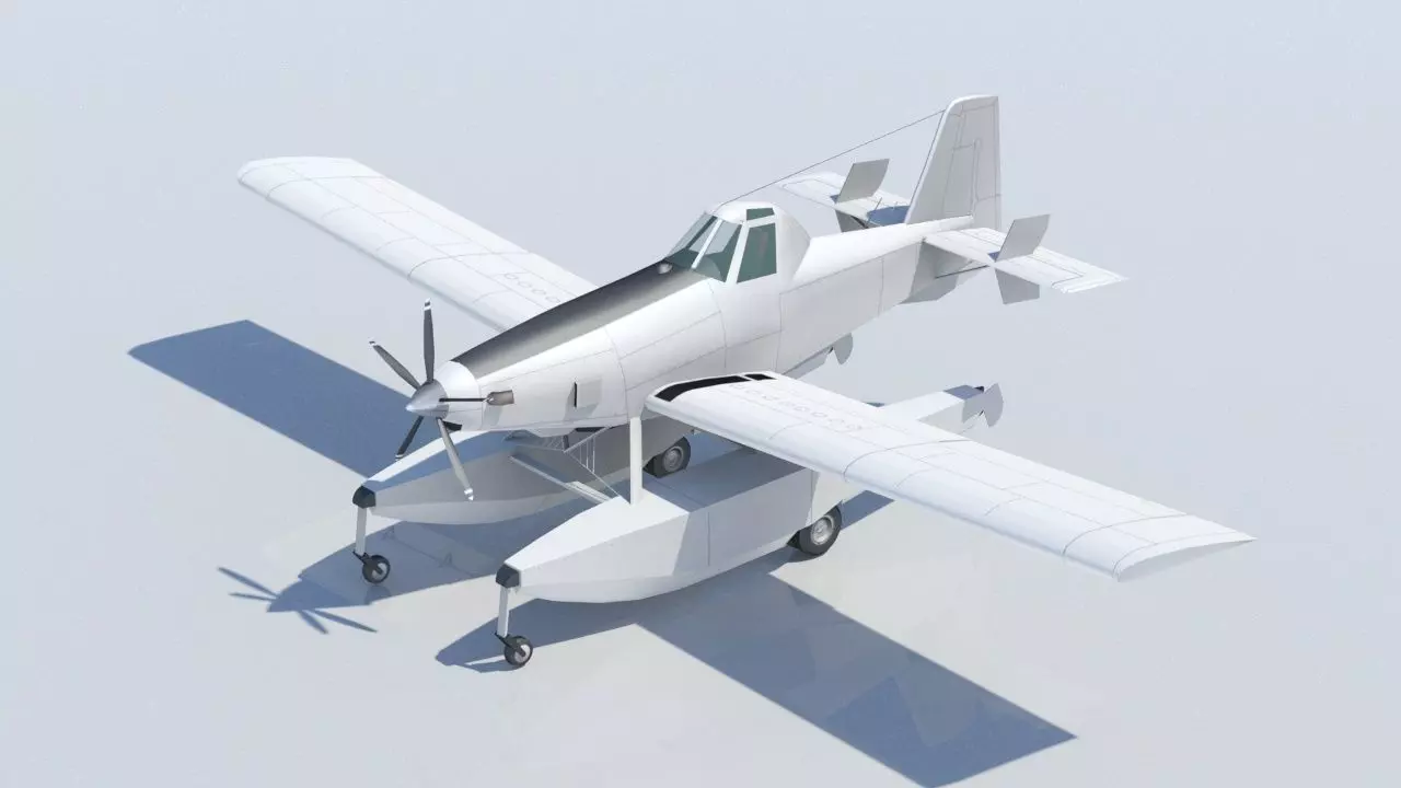 Airtractor AT-802F FIREBOSS Scenery Static Low Poly Low-poly 3D model_0