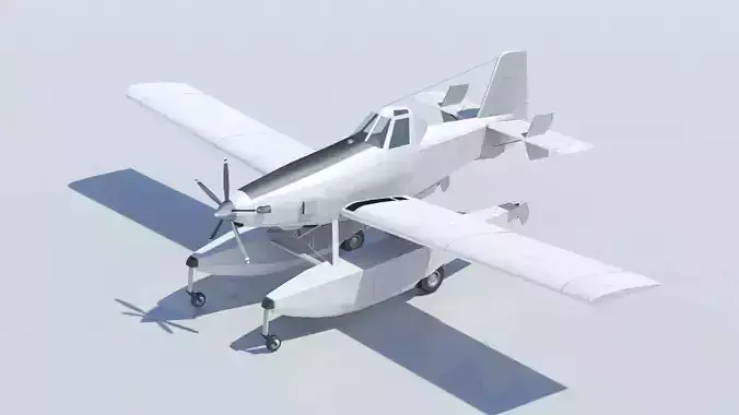 Airtractor AT-802F FIREBOSS Scenery Static Low Poly Low-poly 3D model