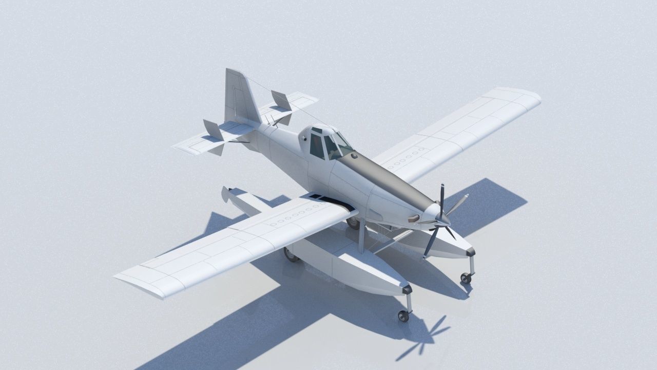 Airtractor AT-802F FIREBOSS Scenery Static Low Poly Low-poly 3D model_3