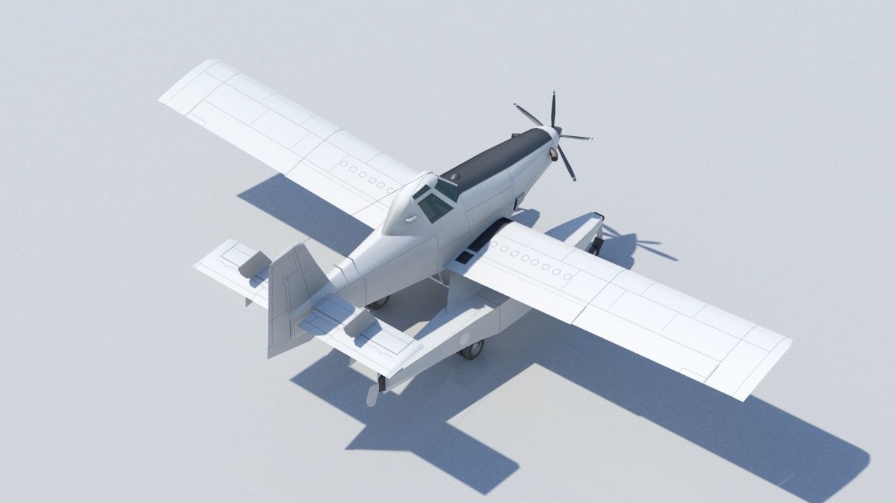 Airtractor AT-802F FIREBOSS Scenery Static Low Poly Low-poly 3D model_2