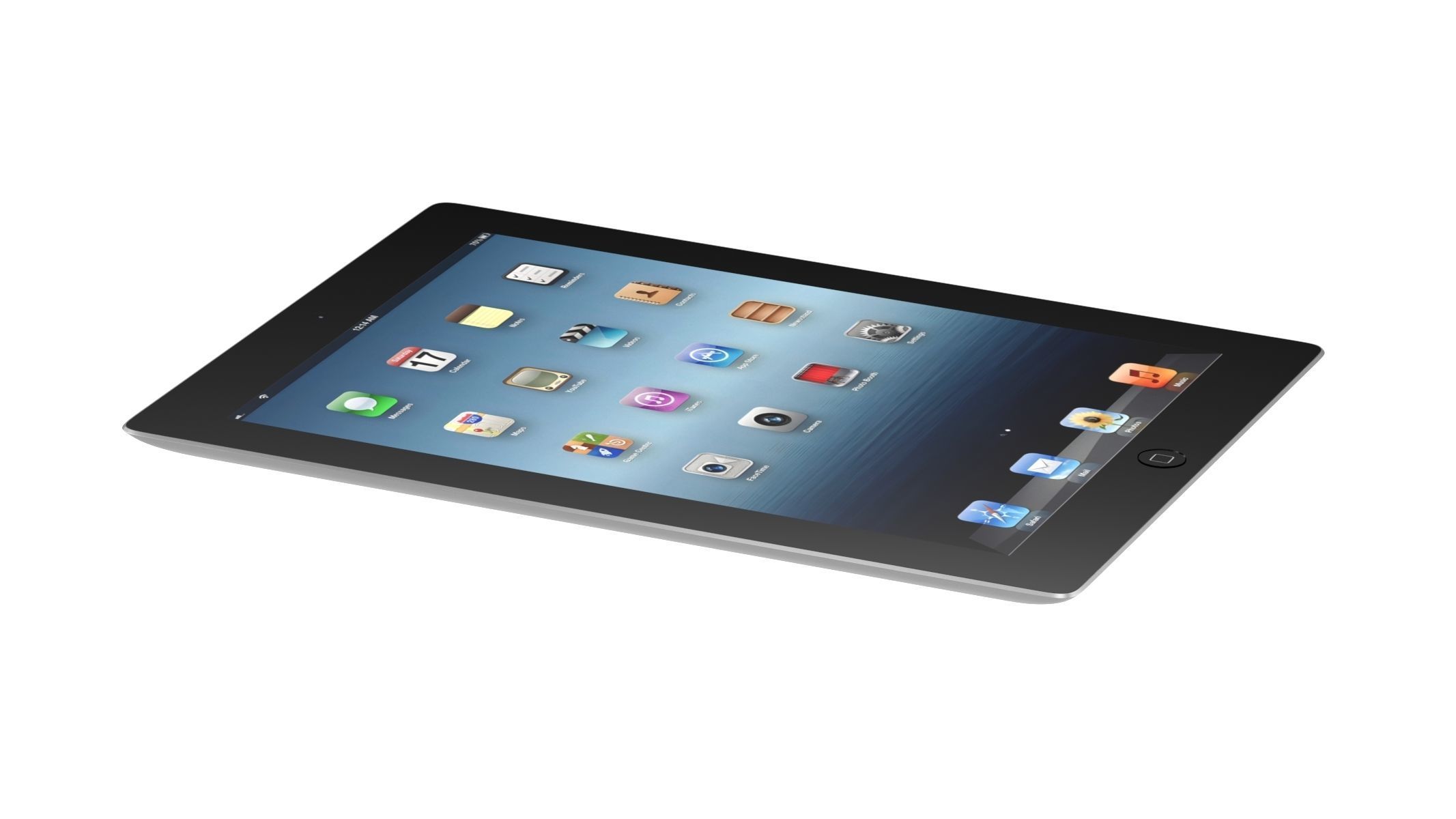 Apple iPad 4 Black 3D model_4