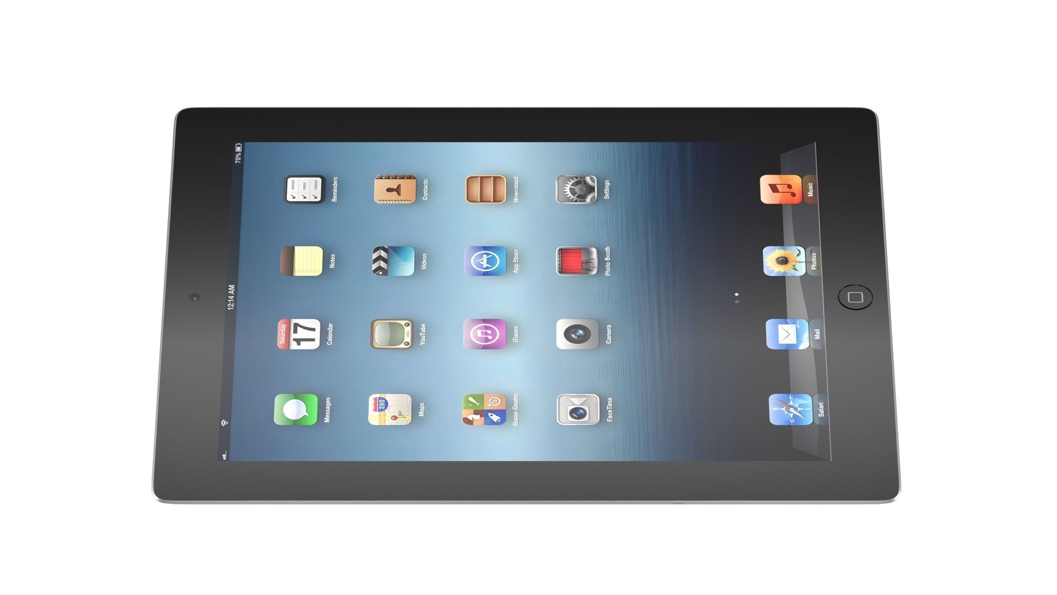 Apple iPad 4 Black 3D model_3