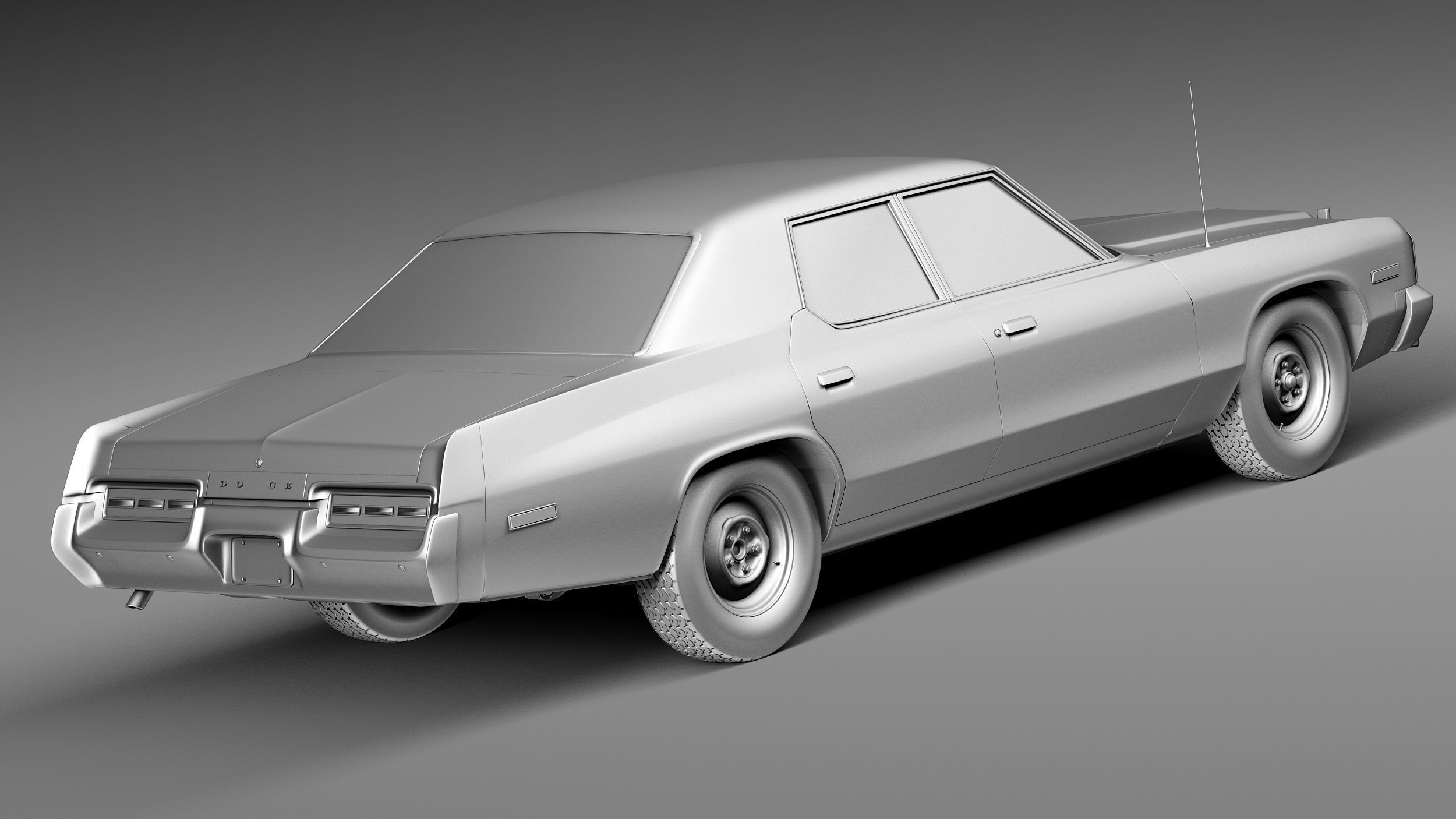 Dodge Monaco 1974 Bluesmobile 3D model_12