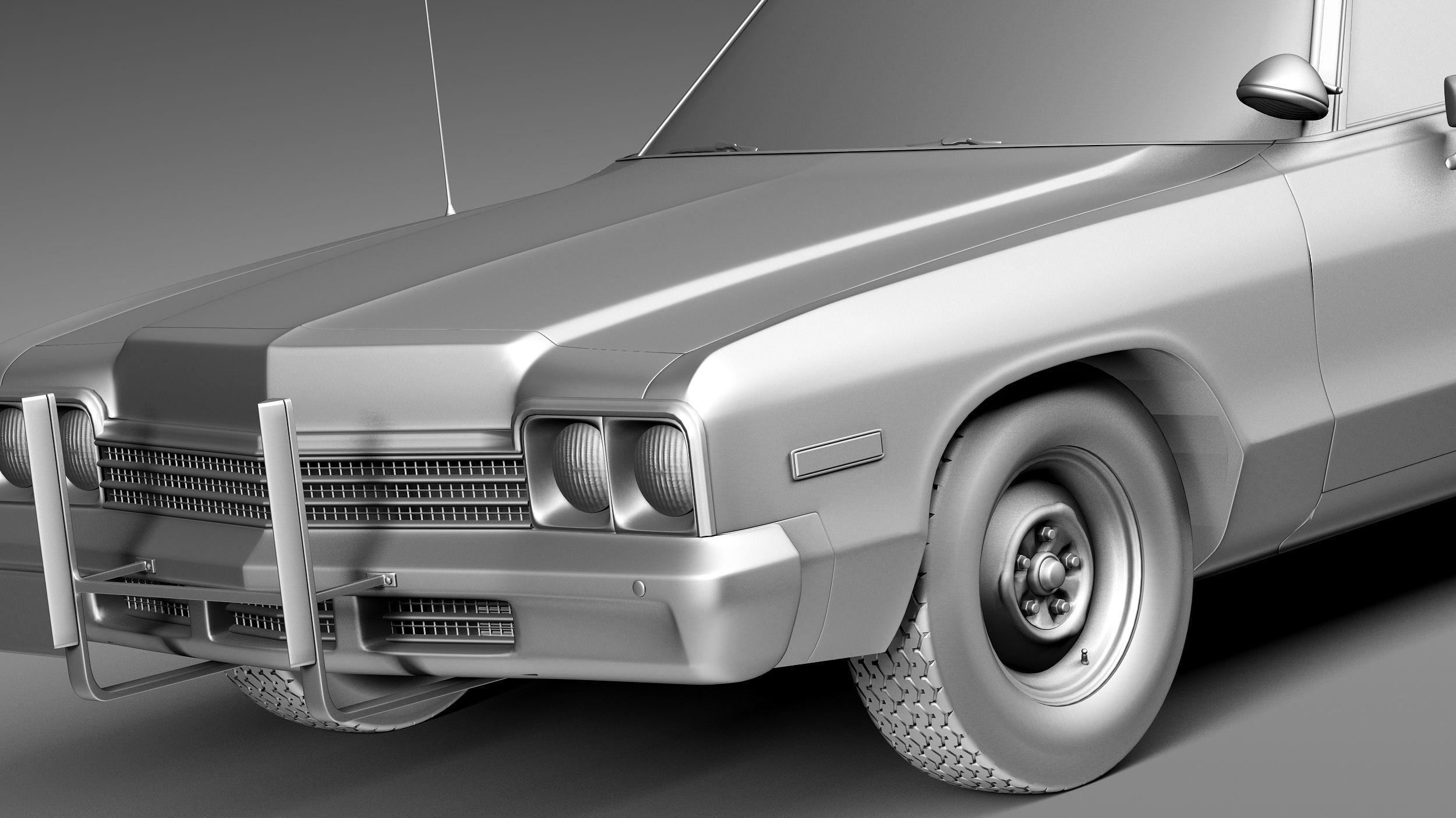 Dodge Monaco 1974 Bluesmobile 3D model_10