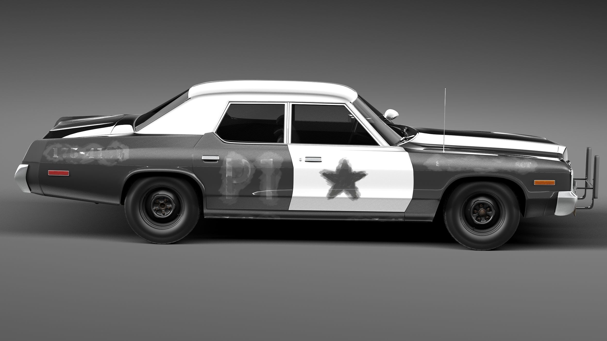 Dodge Monaco 1974 Bluesmobile 3D model_6