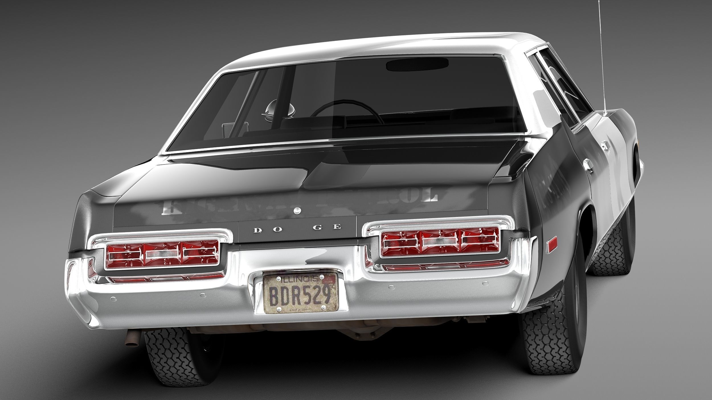 Dodge Monaco 1974 Bluesmobile 3D model_5