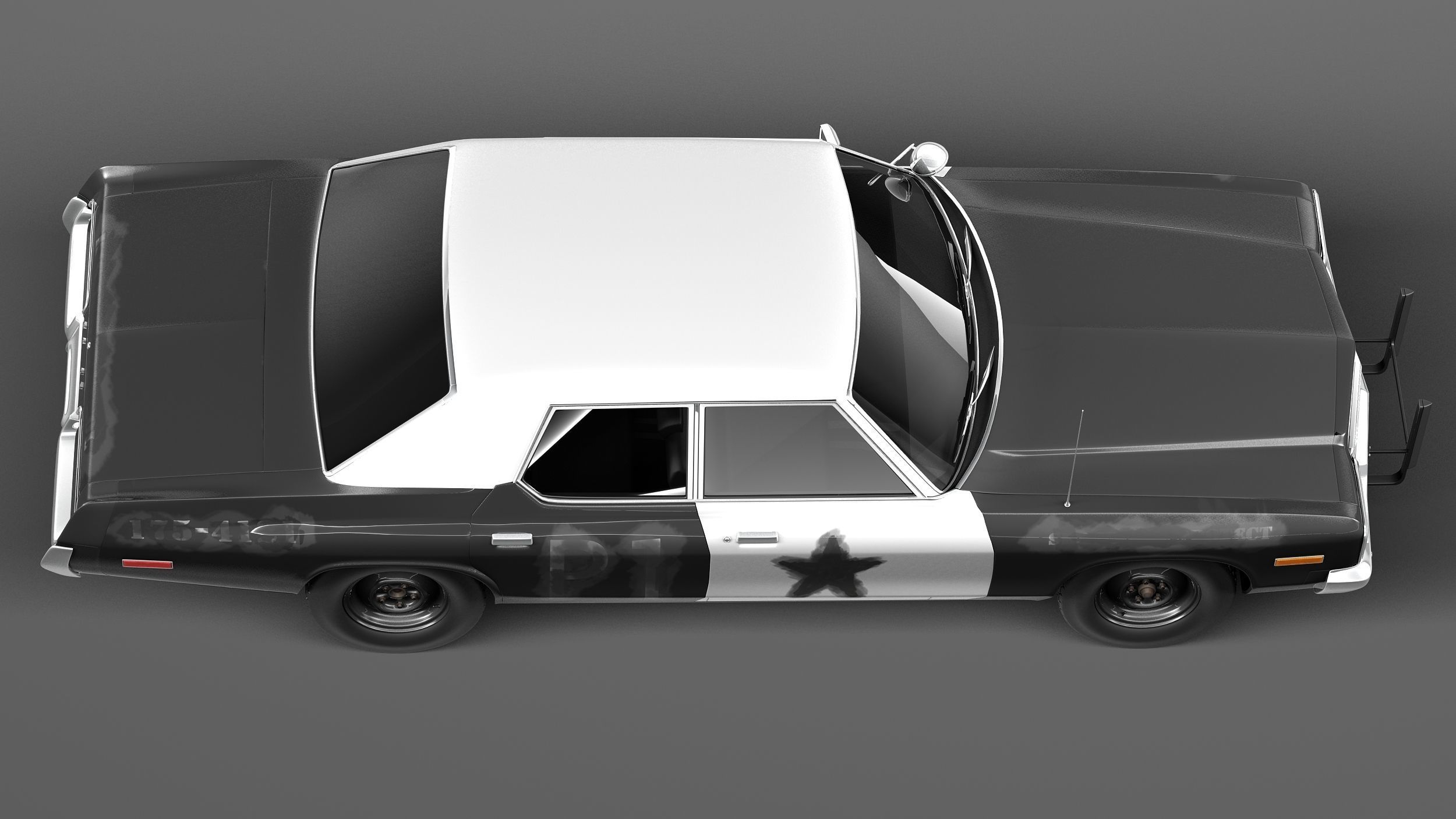 Dodge Monaco 1974 Bluesmobile 3D model_7