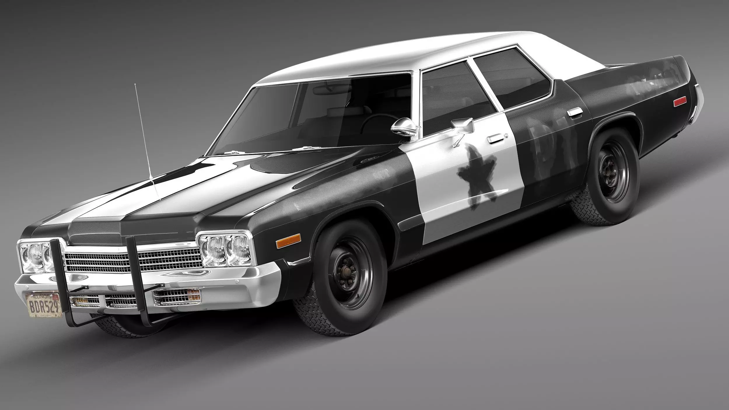 Dodge Monaco 1974 Bluesmobile 3D model_0