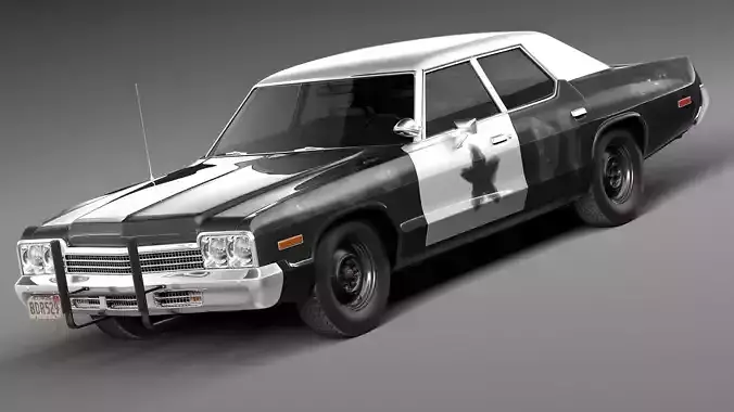 Dodge Monaco 1974 Bluesmobile 3D model