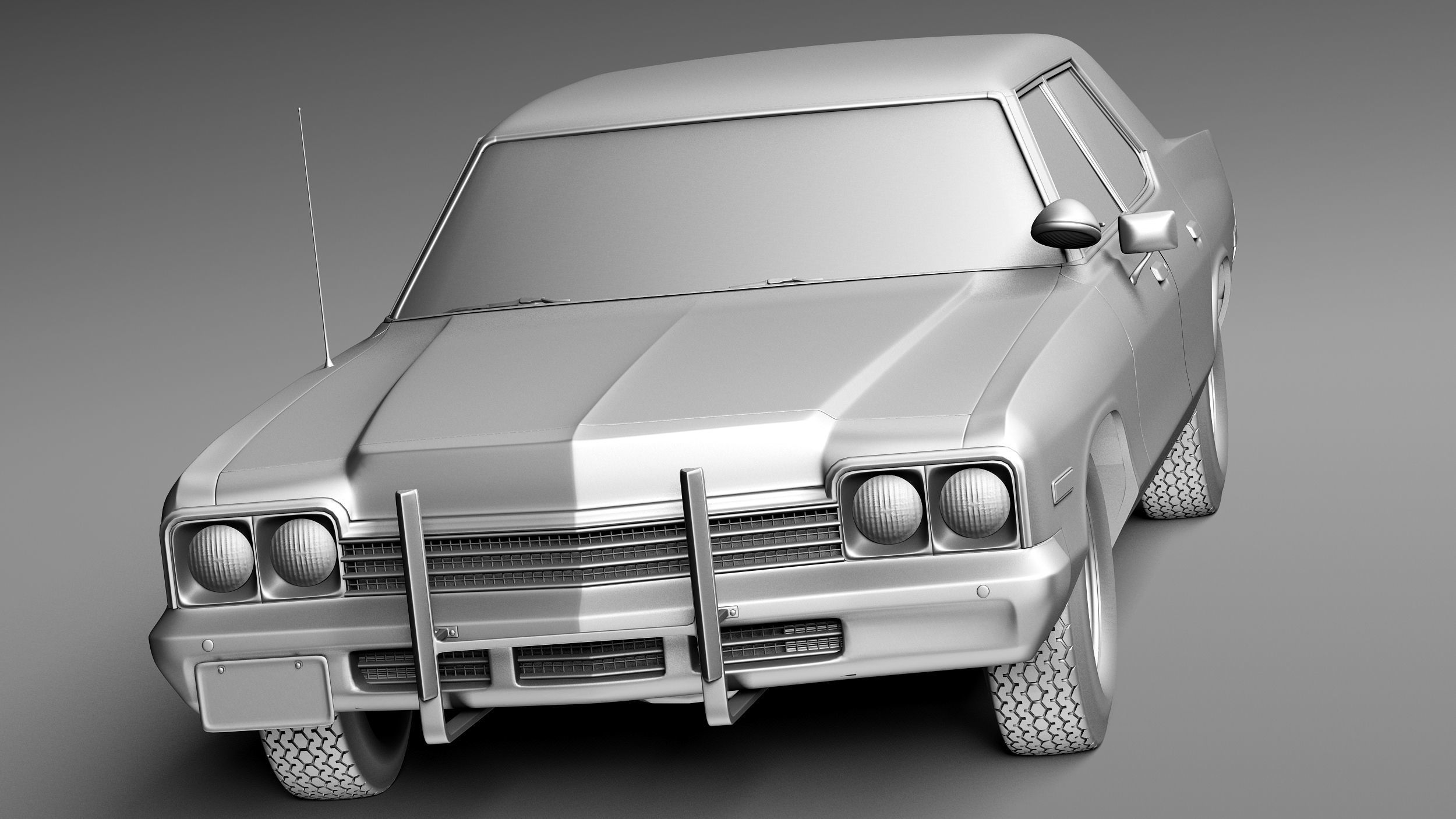Dodge Monaco 1974 Bluesmobile 3D model_9
