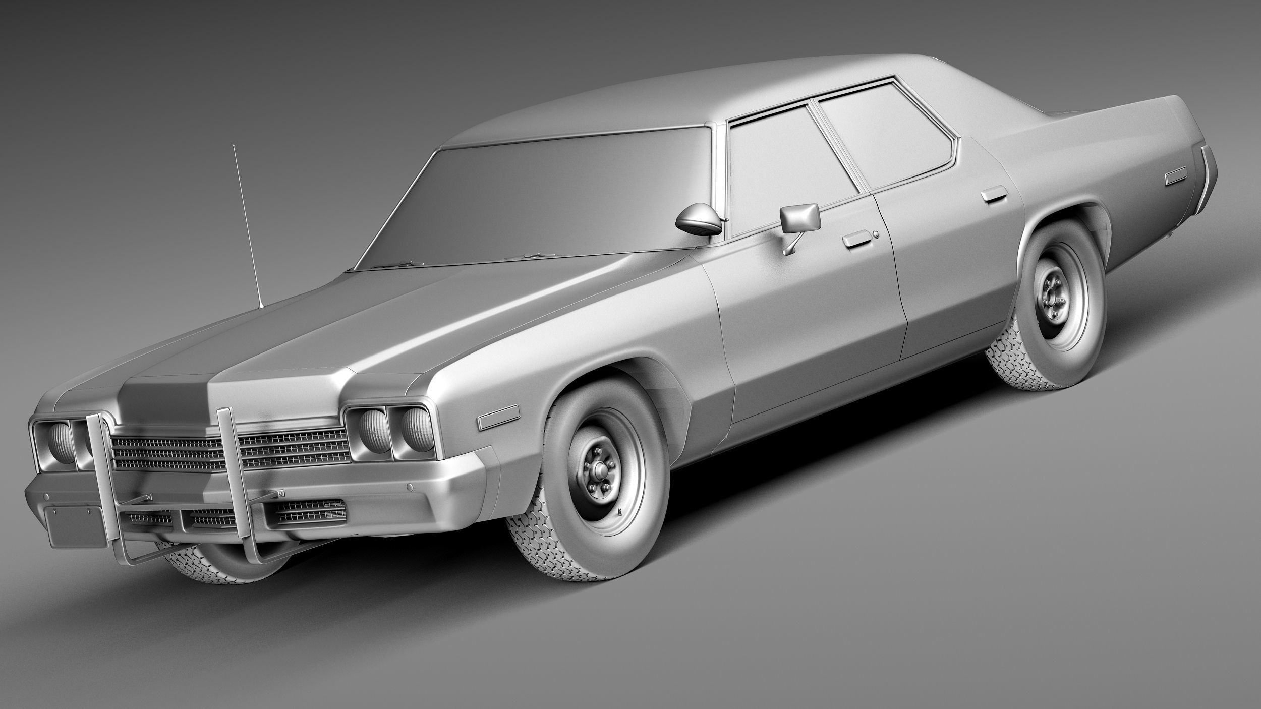 Dodge Monaco 1974 Bluesmobile 3D model_8