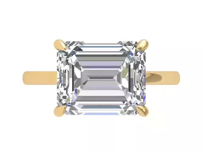 Emerald Solitaire Ring