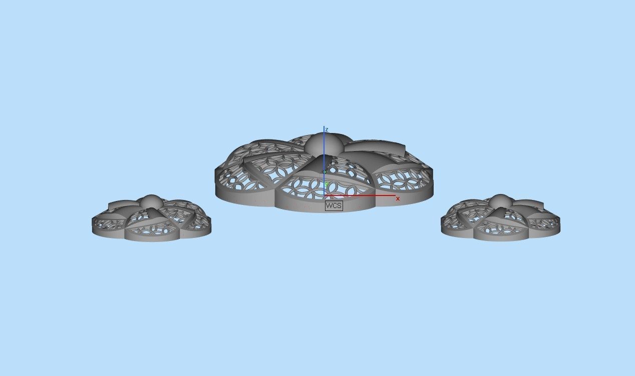 0153 - Turkey Jali Pendant Set 3D print model_6