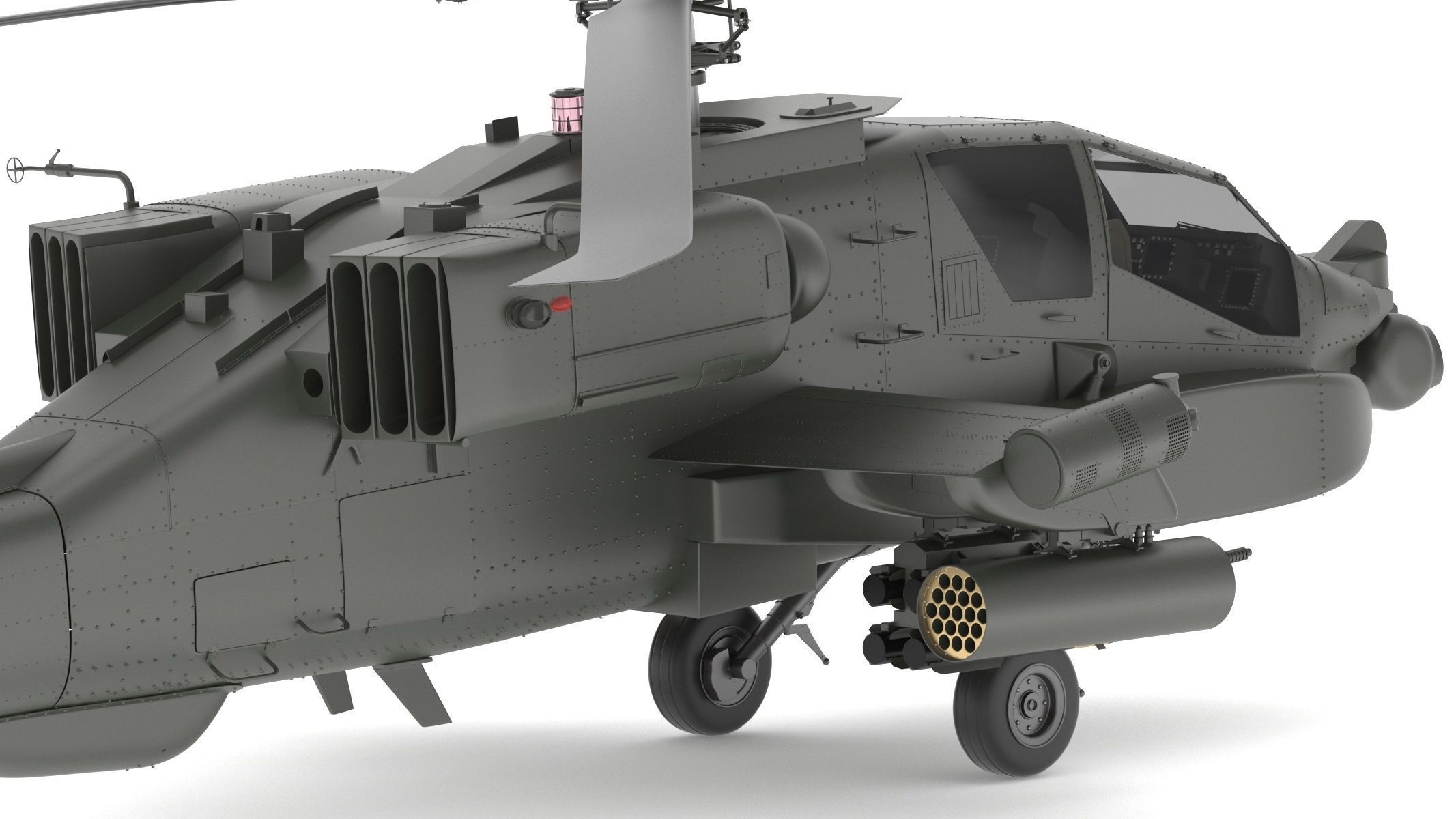 Boeing AH-64D Apache Longbow Helicopter with Cockpit 3D model_15