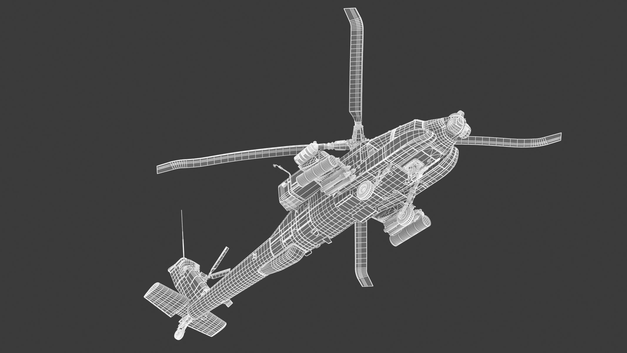 Boeing AH-64D Apache Longbow Helicopter with Cockpit 3D model_30