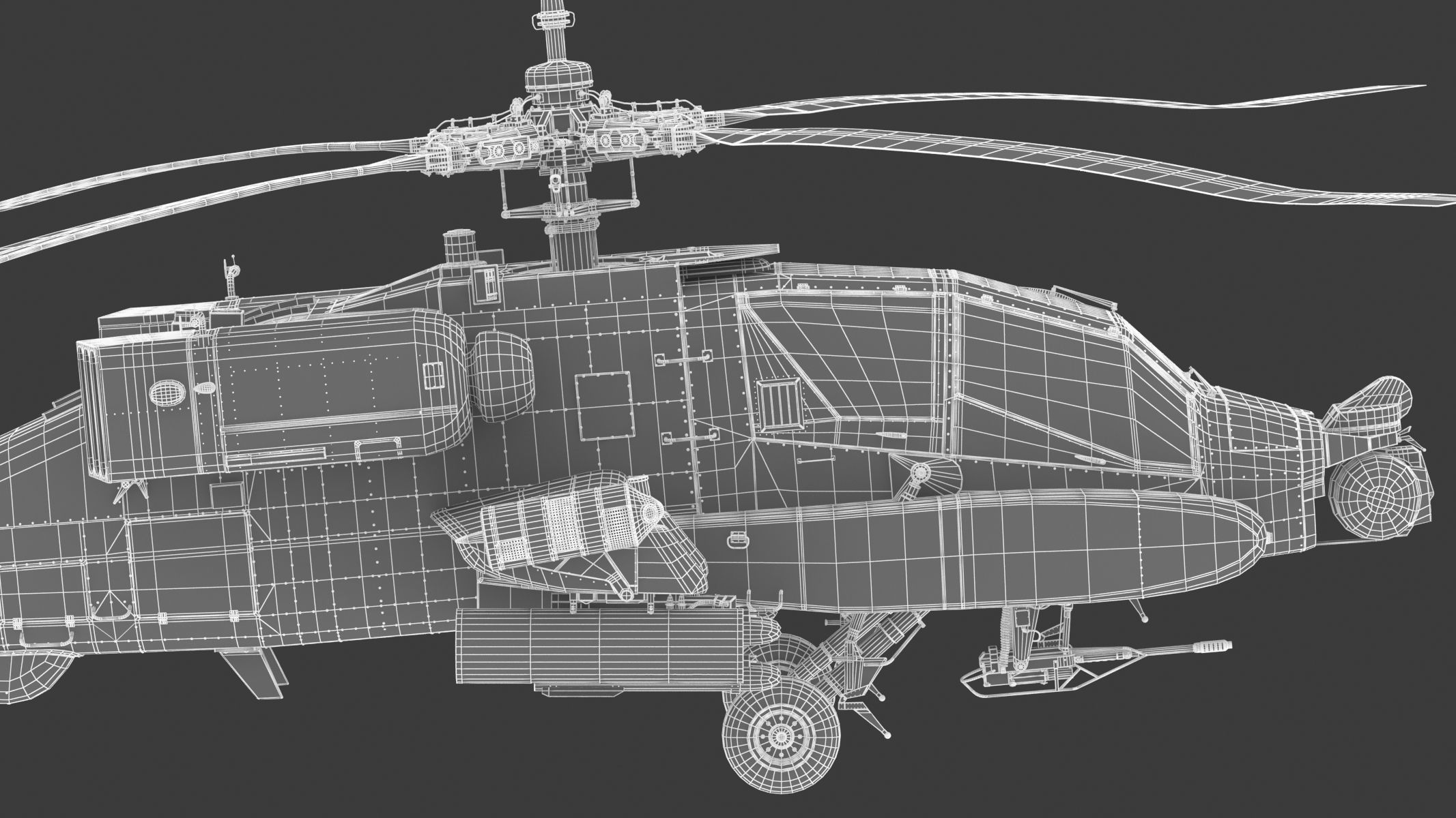 Boeing AH-64D Apache Longbow Helicopter with Cockpit 3D model_35