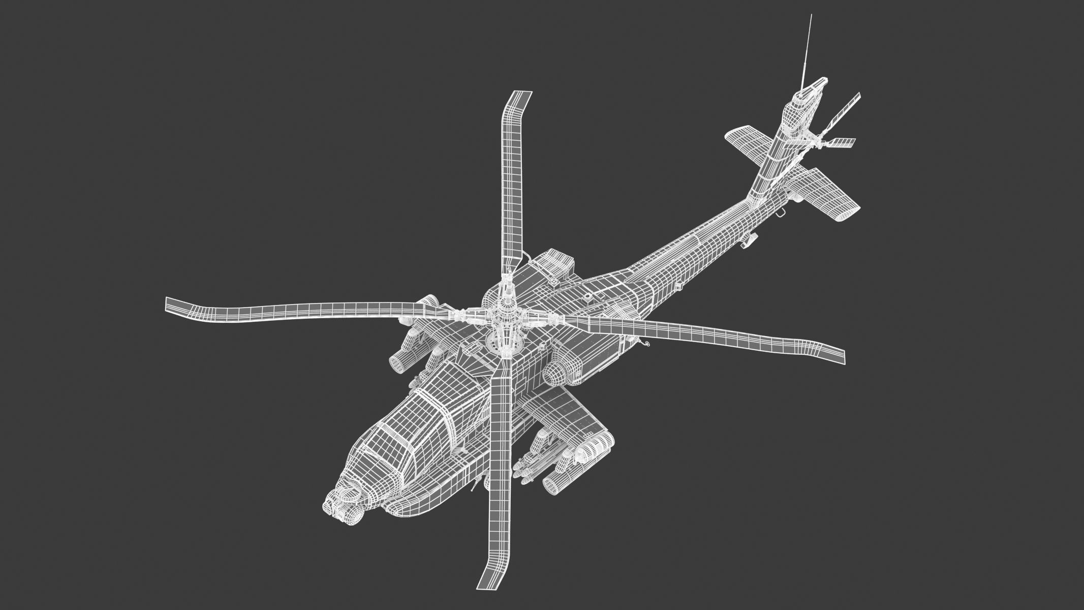Boeing AH-64D Apache Longbow Helicopter with Cockpit 3D model_29