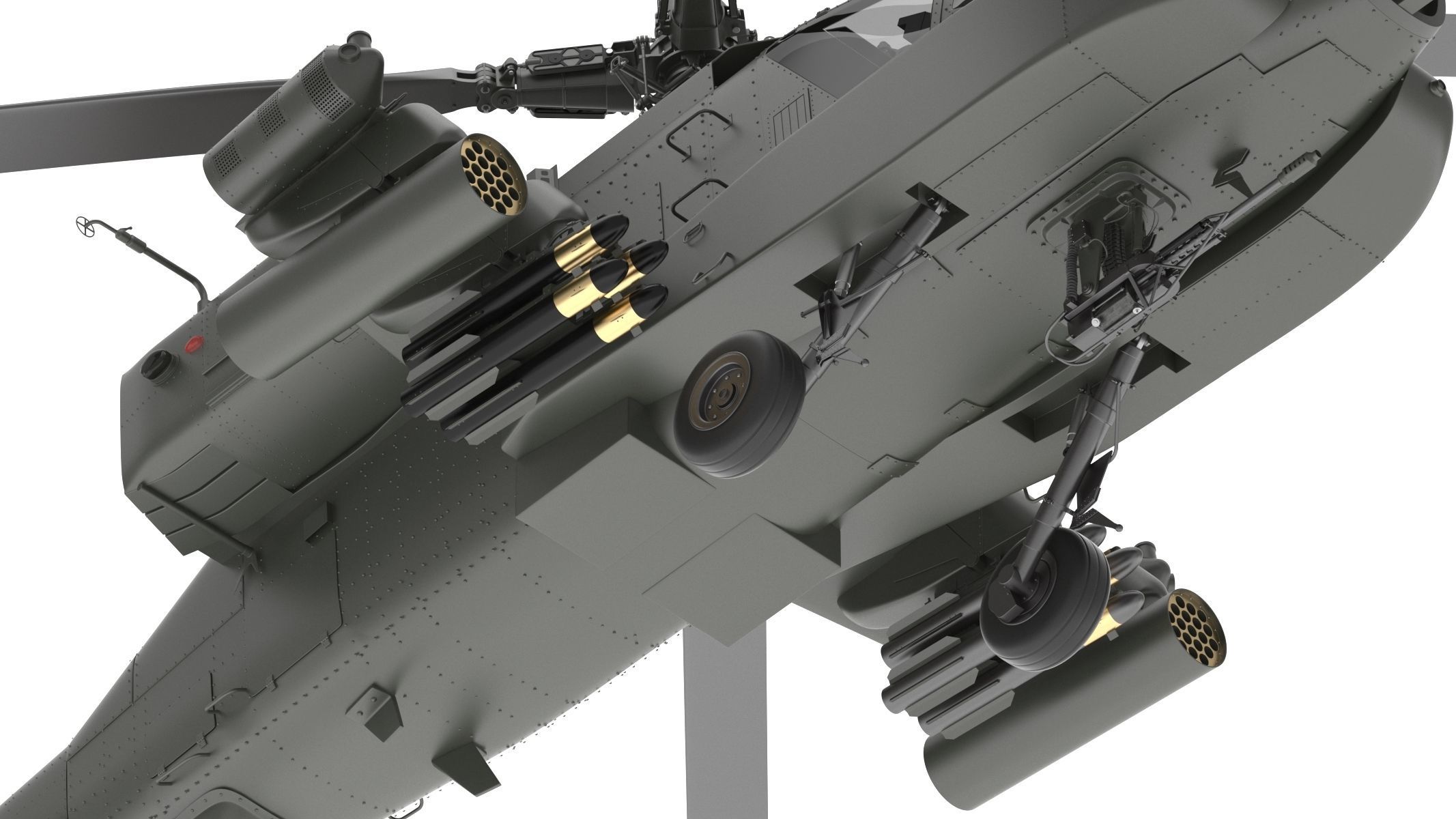 Boeing AH-64D Apache Longbow Helicopter with Cockpit 3D model_19
