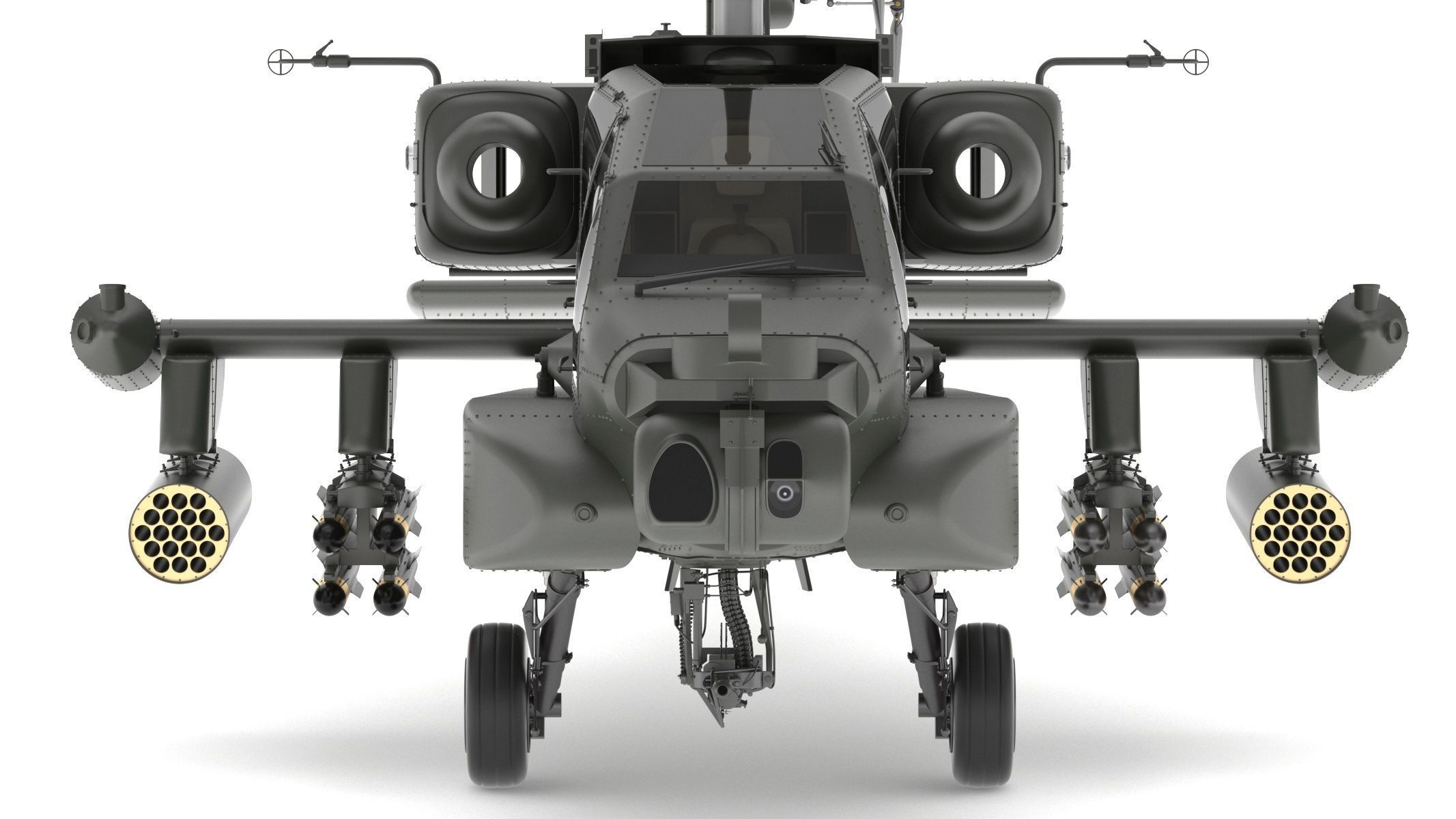 Boeing AH-64D Apache Longbow Helicopter with Cockpit 3D model_12