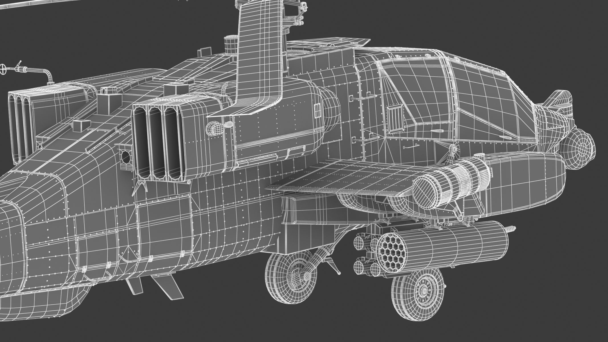 Boeing AH-64D Apache Longbow Helicopter with Cockpit 3D model_36