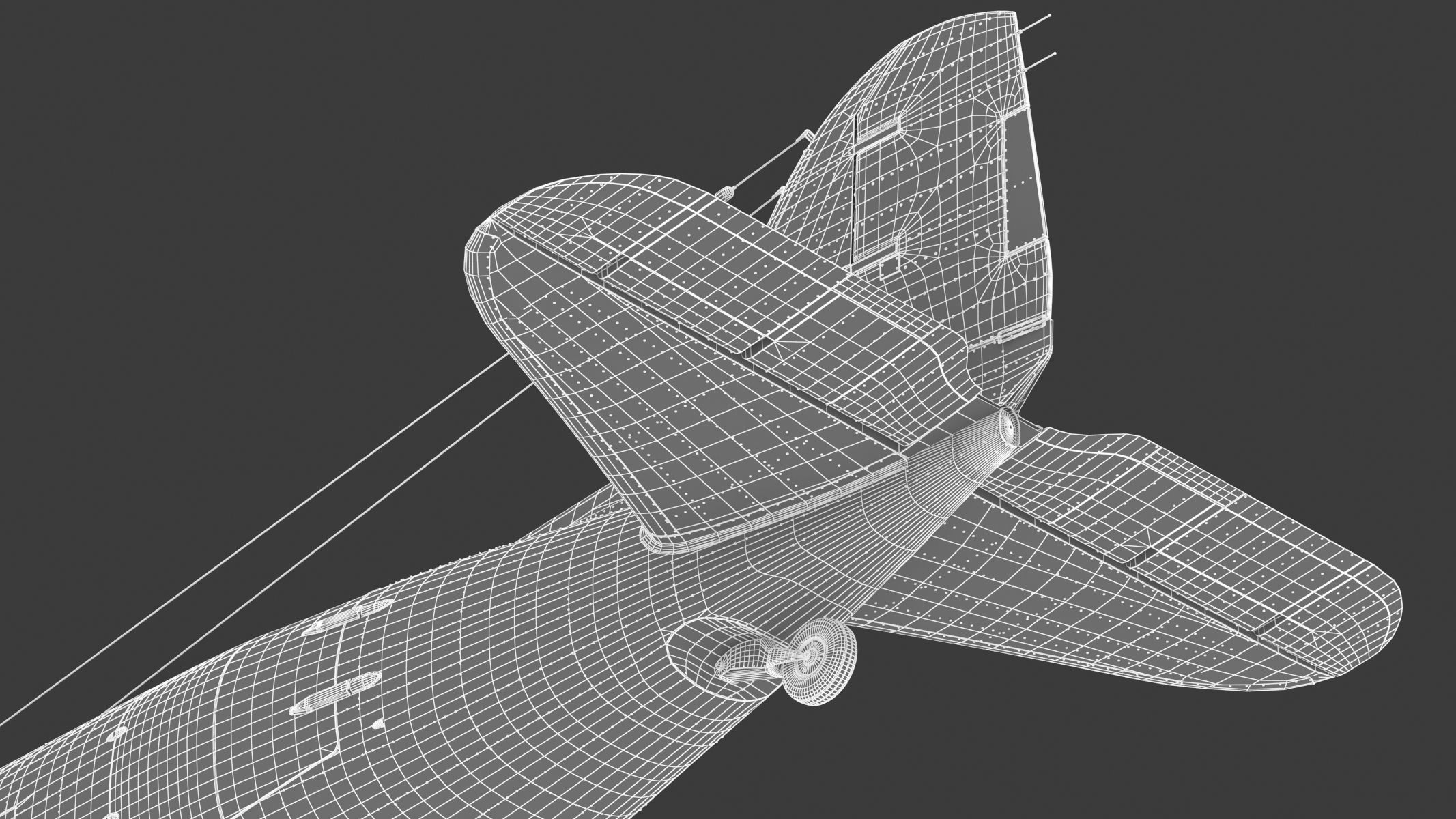 Douglas C-47 Skytrain Military Transport Aircraft 3D model_40