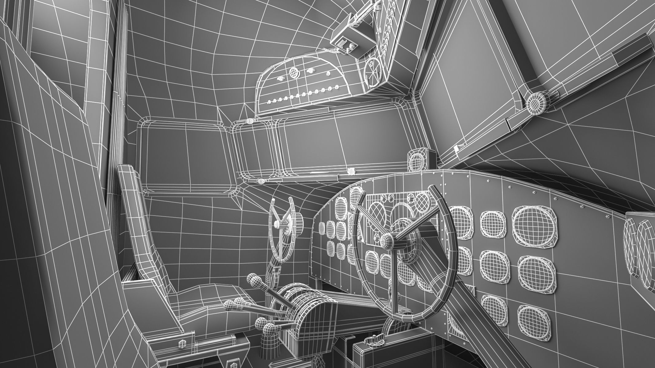 Douglas C-47 Skytrain Military Transport Aircraft 3D model_44