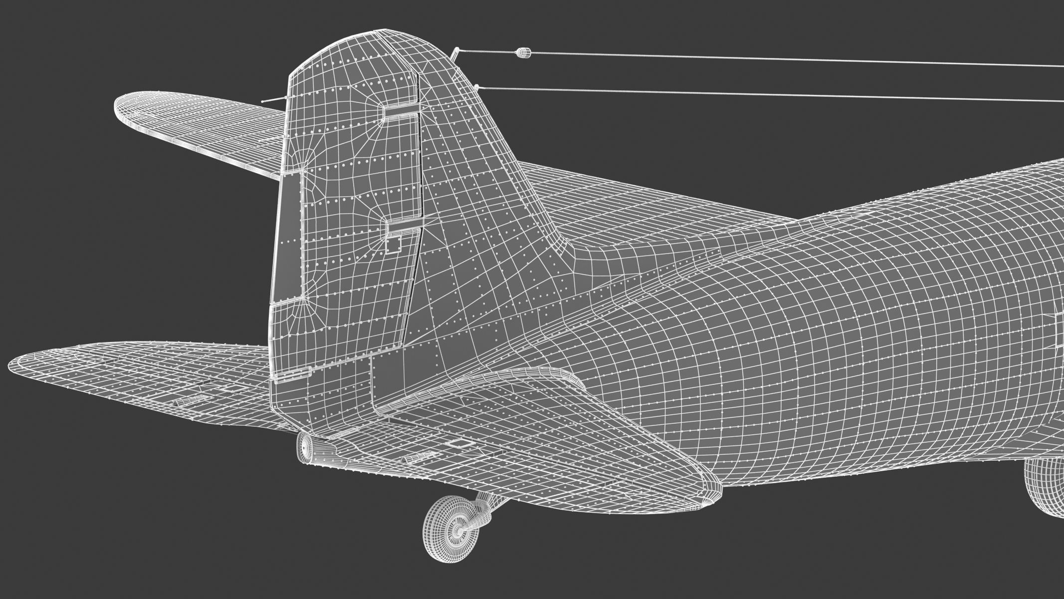 Douglas C-47 Skytrain Military Transport Aircraft 3D model_39