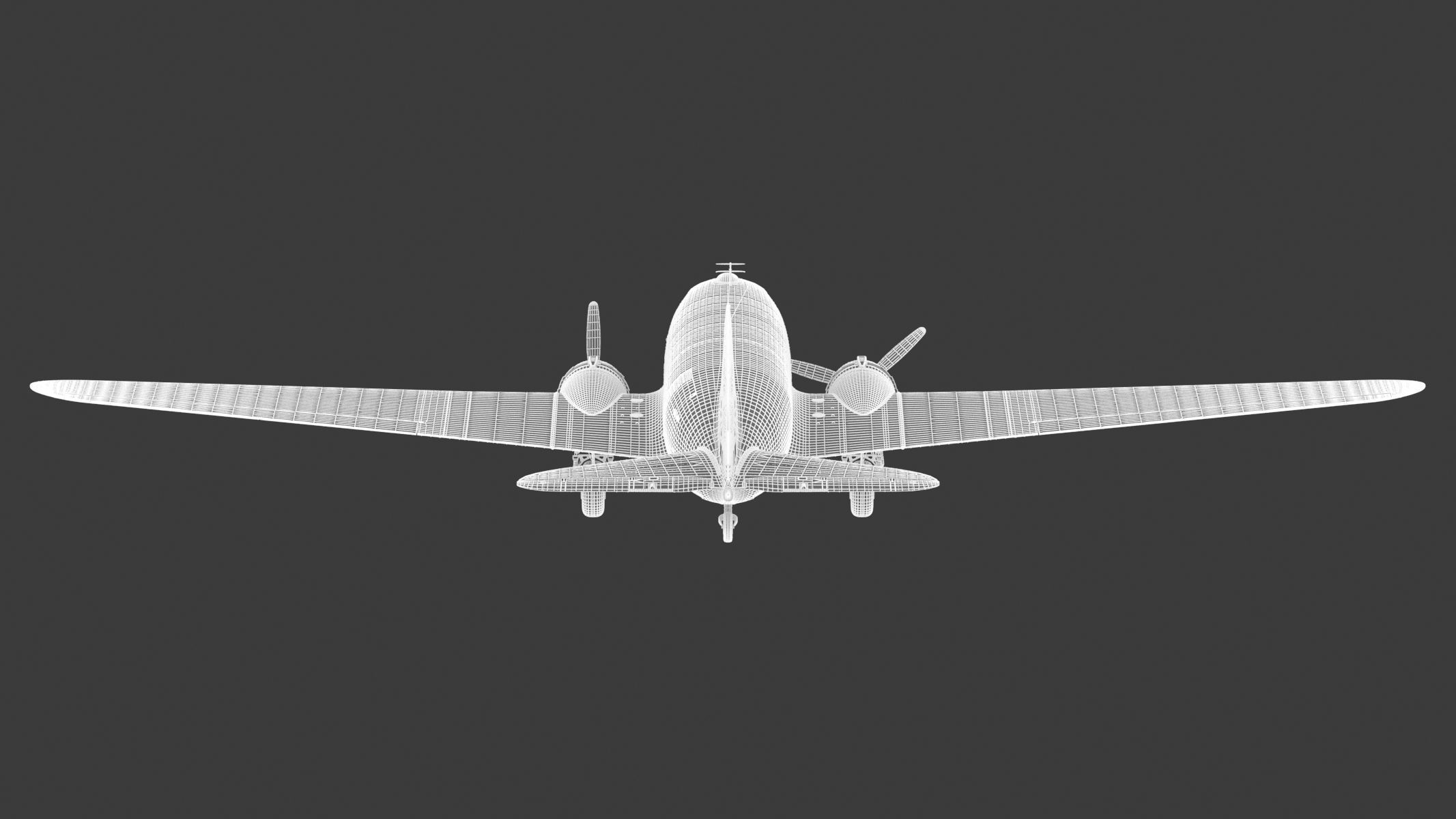 Douglas C-47 Skytrain Military Transport Aircraft 3D model_30