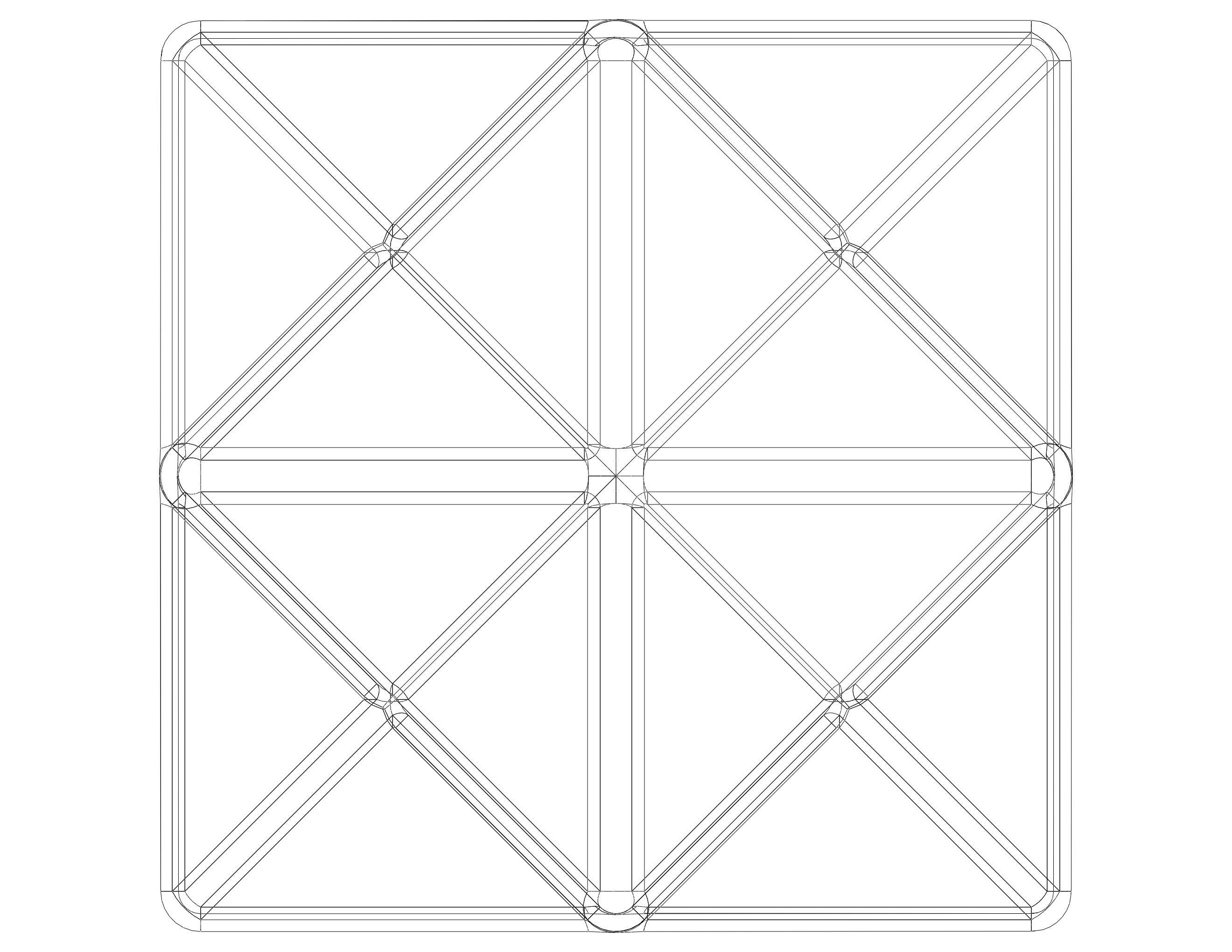 Wireframe Shape First Stellation of The Rhombic Dodecahedron 3D print model_32