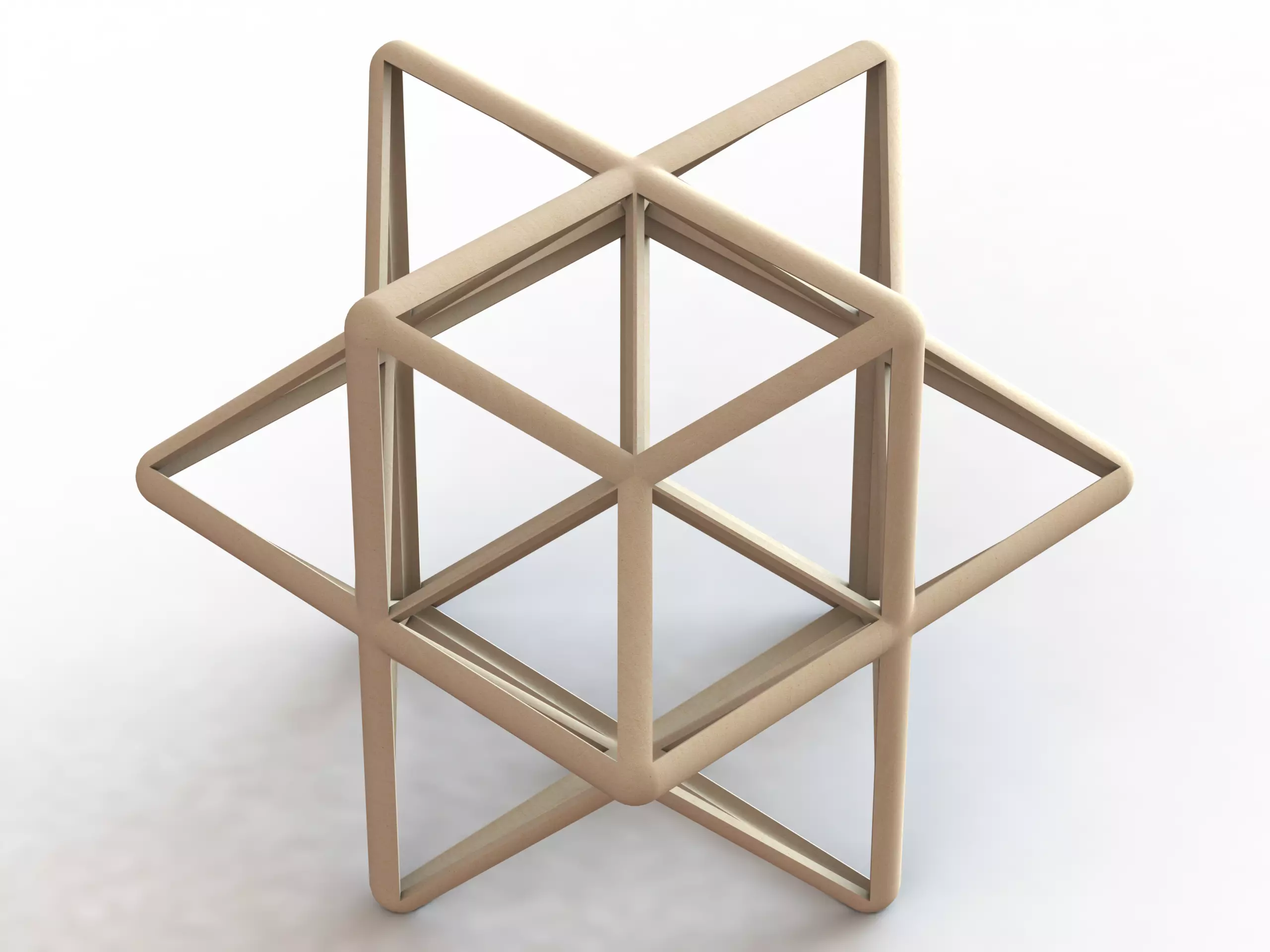 Wireframe Shape First Stellation of The Rhombic Dodecahedron 3D print model_0