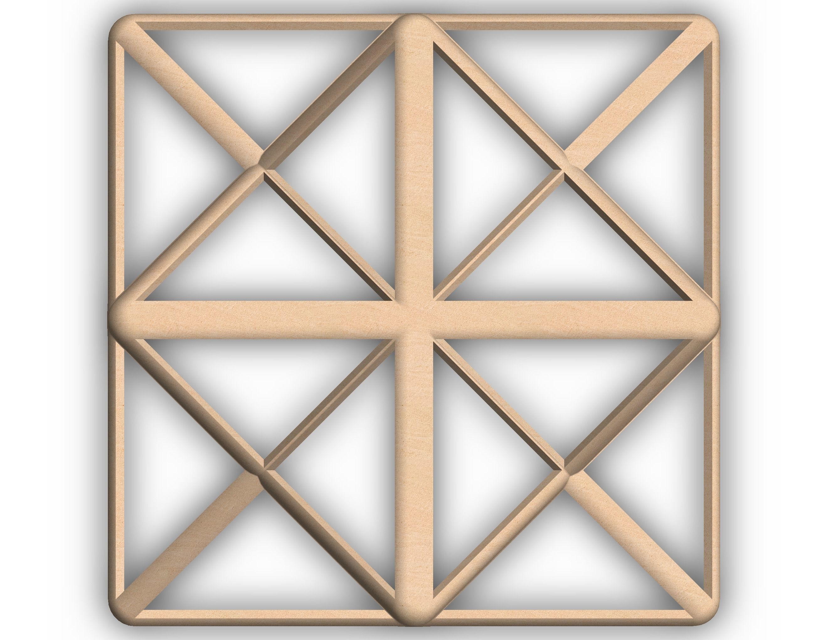 Wireframe Shape First Stellation of The Rhombic Dodecahedron 3D print model_17