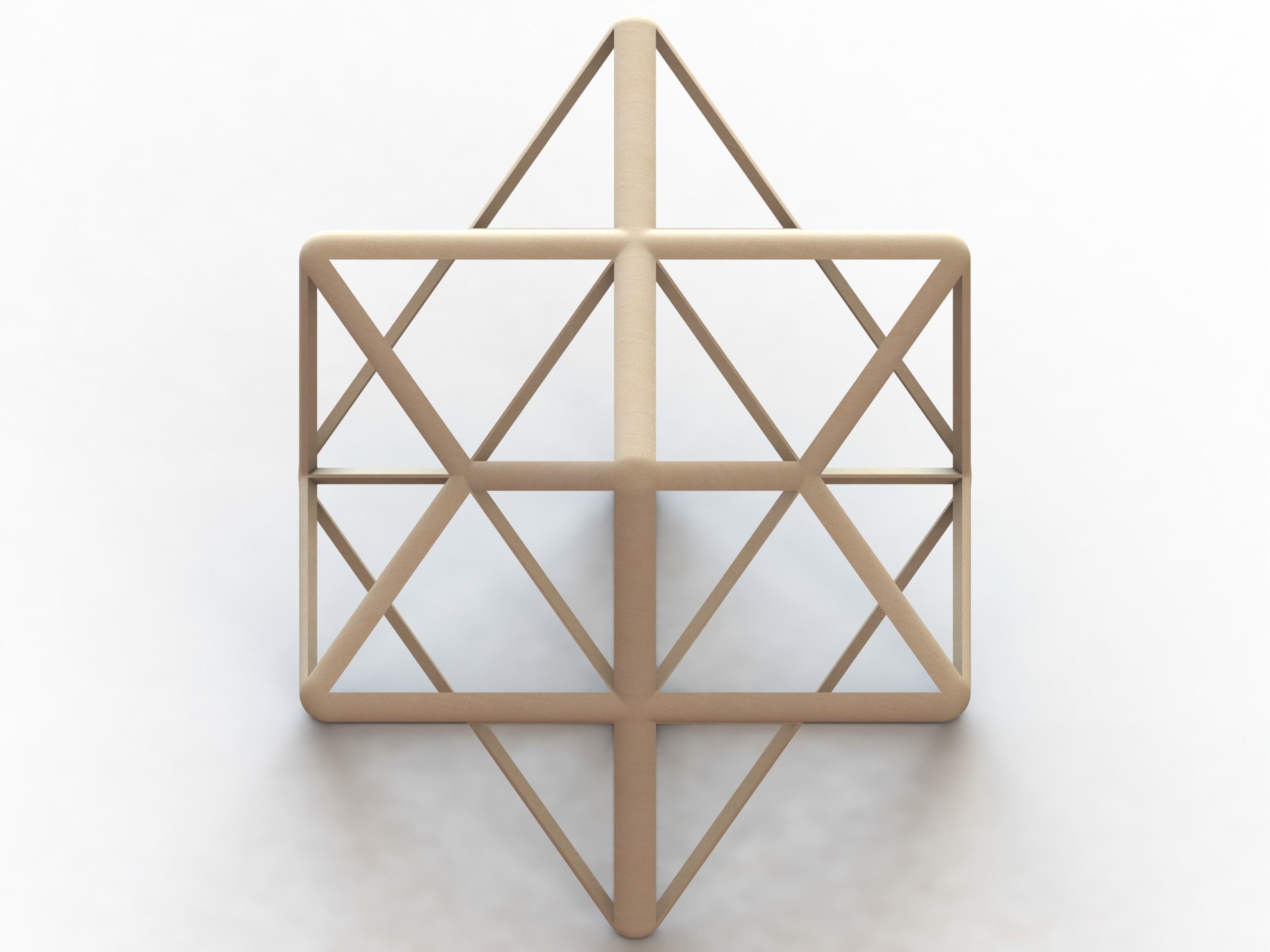 Wireframe Shape First Stellation of The Rhombic Dodecahedron 3D print model_1