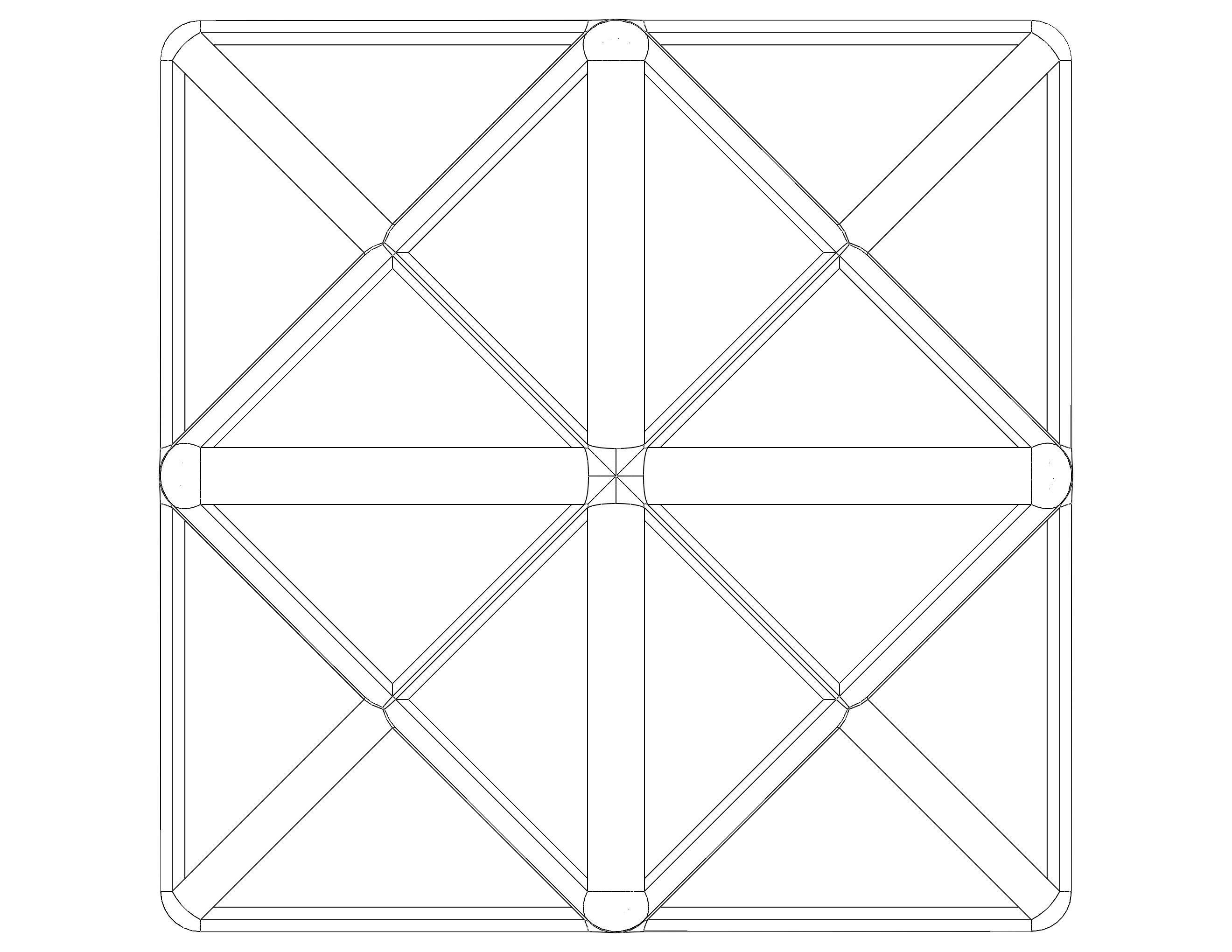 Wireframe Shape First Stellation of The Rhombic Dodecahedron 3D print model_14