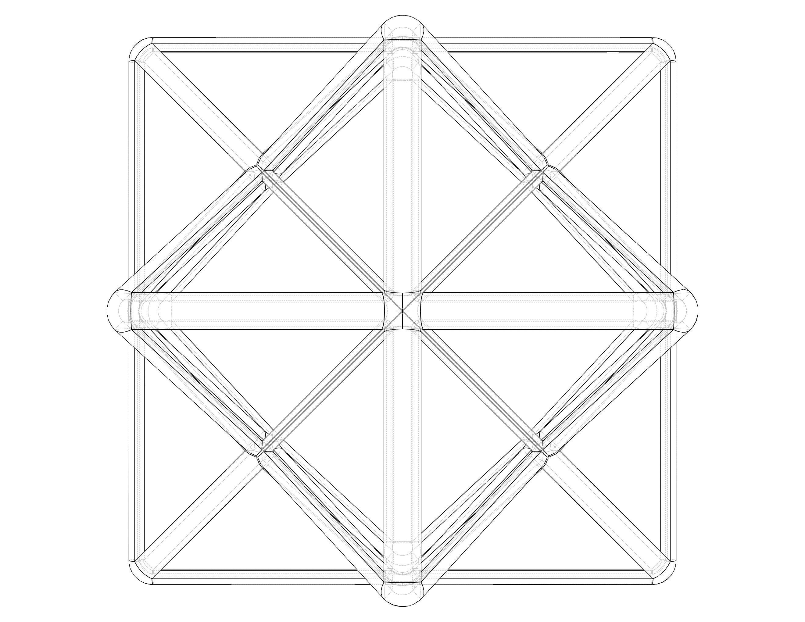 Wireframe Shape First Stellation of The Rhombic Dodecahedron 3D print model_23