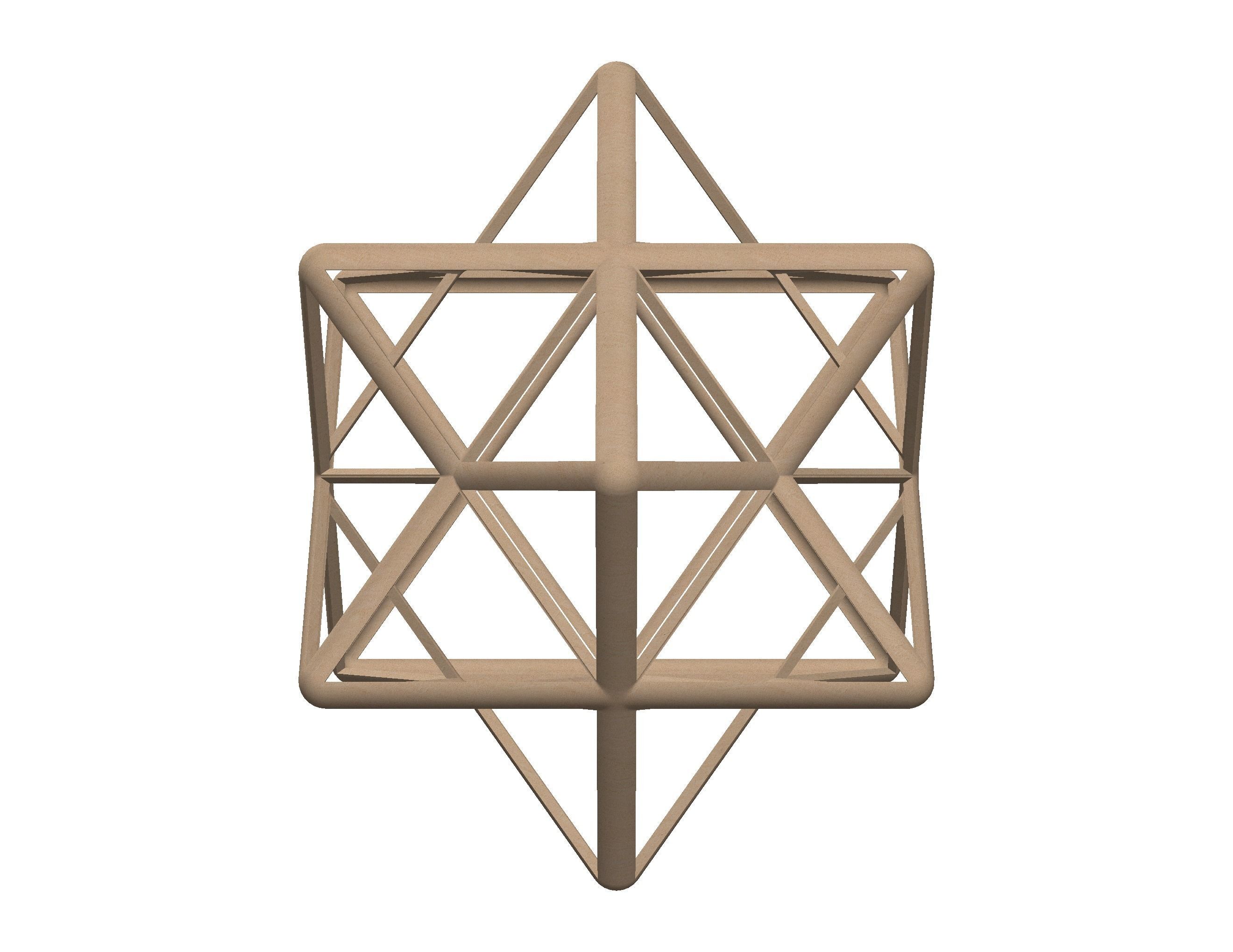 Wireframe Shape First Stellation of The Rhombic Dodecahedron 3D print model_41