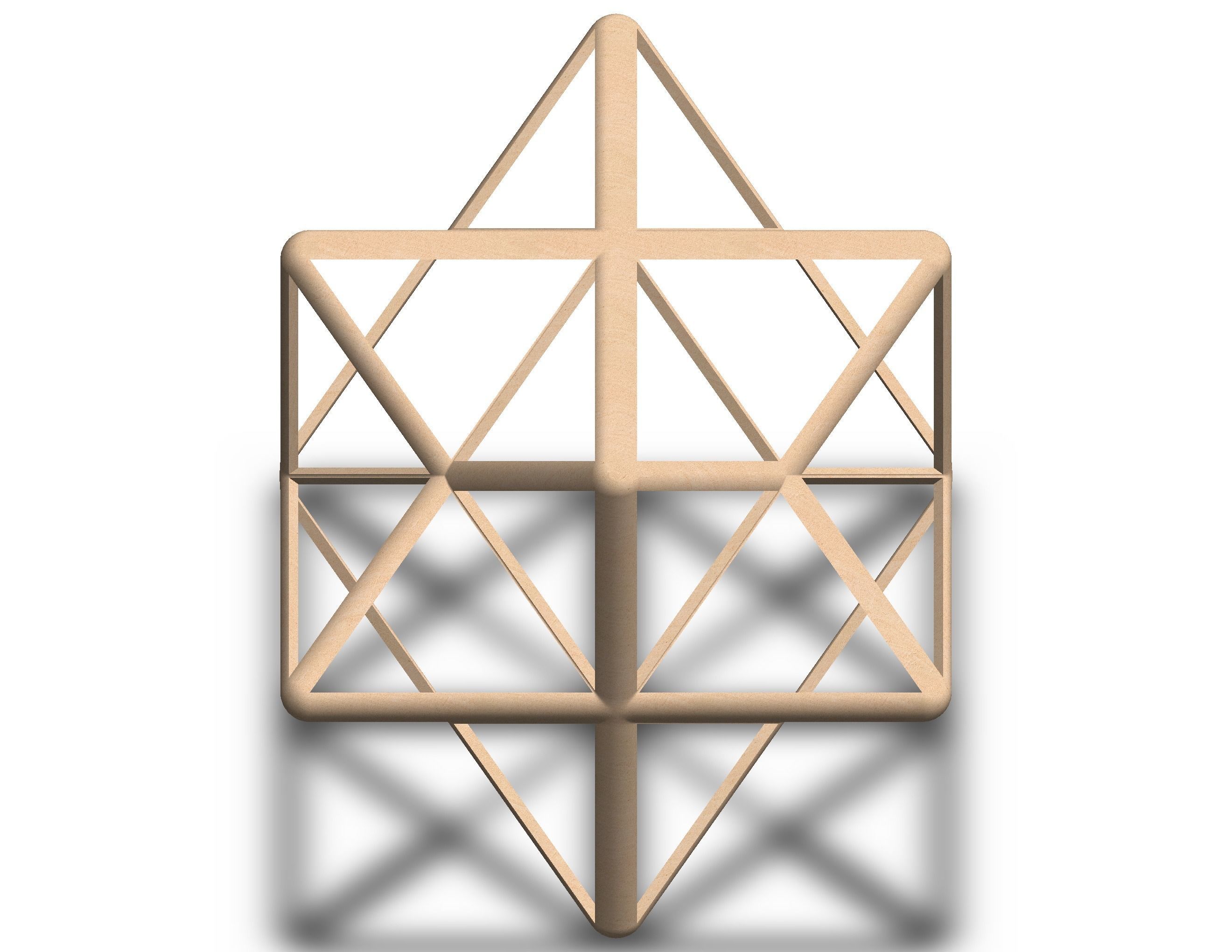 Wireframe Shape First Stellation of The Rhombic Dodecahedron 3D print model_21