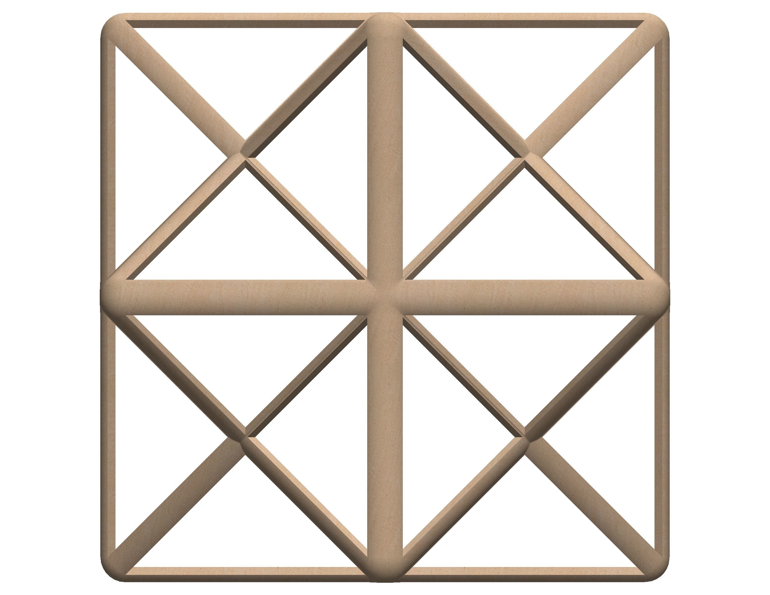 Wireframe Shape First Stellation of The Rhombic Dodecahedron 3D print model_33