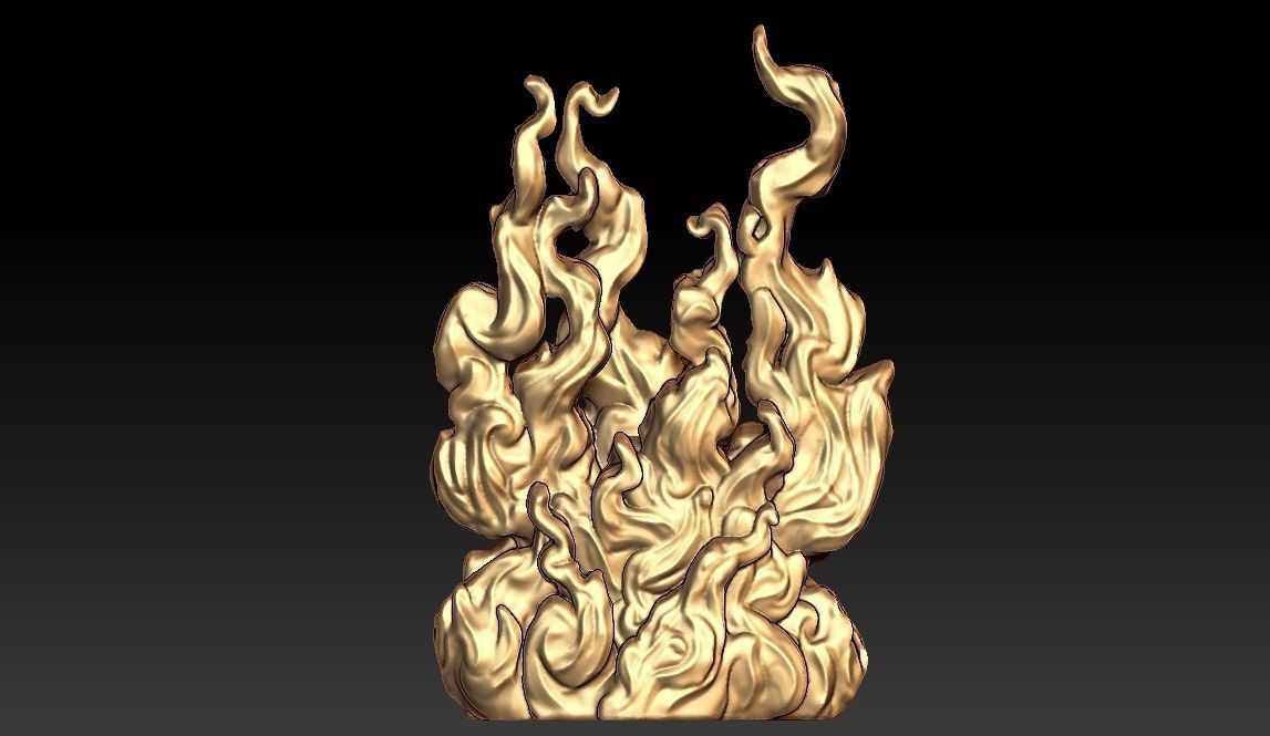 Fire Flame 3D print model_1