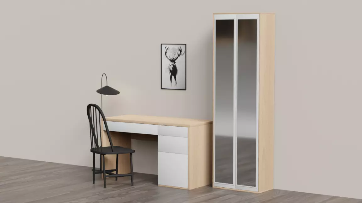 Study desk collection Free 3D model