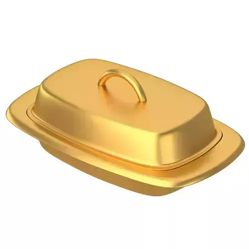 Butter Dish Gold