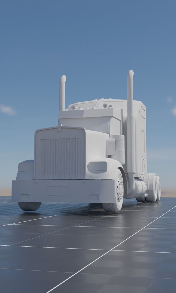 Kenworth W900 3D model_7