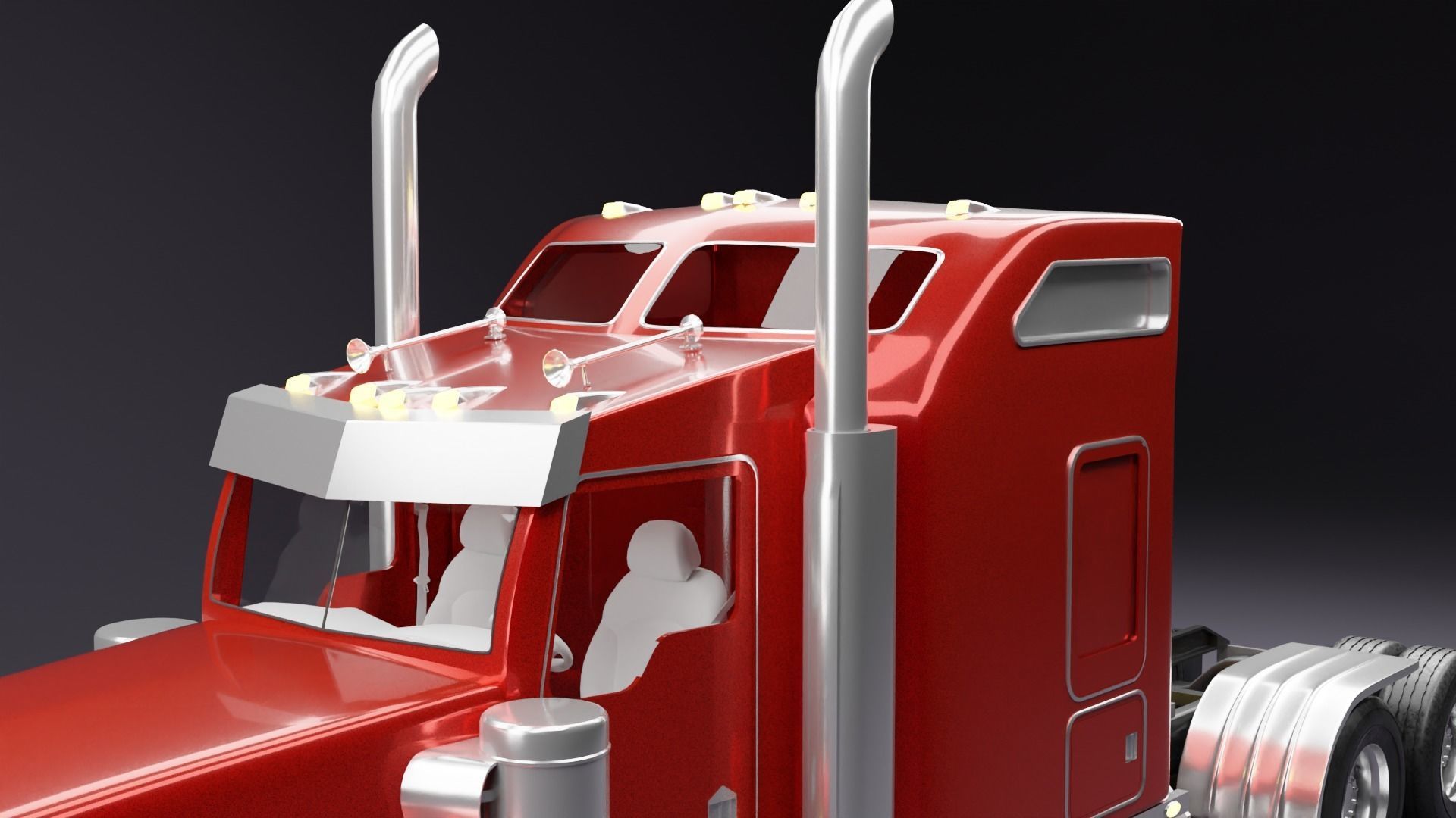 Kenworth W900 3D model_3